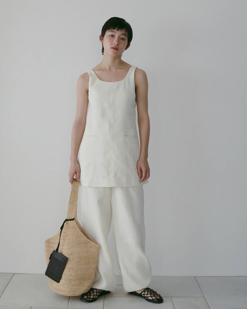 Jacquard Square Tunic Jacquard Square Tunic,ジャガード スクエア チュニック,62610410,トップス,チュニック,チュニックトップス,ジャカード素材,スクエアネック,ànuke,アンヌーク,lifes,ライフズ,26ss