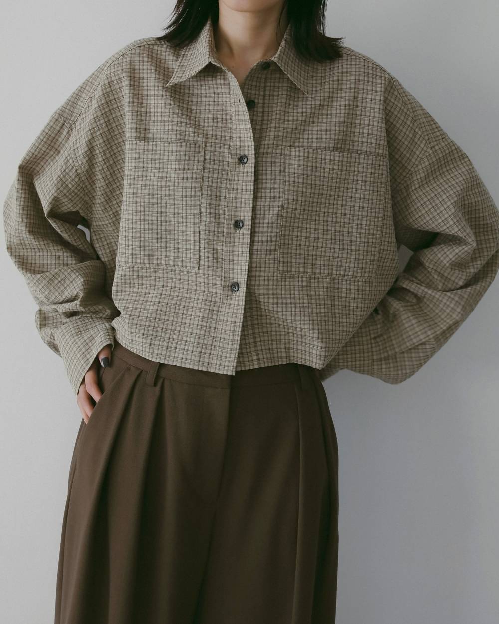 Check Short Shirts 62610415,Check Short Shirts(チェック ショート シャツ,62610415,シャツ,ブラウス,ショート丈,チェック柄,ànuke,アンヌーク,lifes,ライフズ,26ss