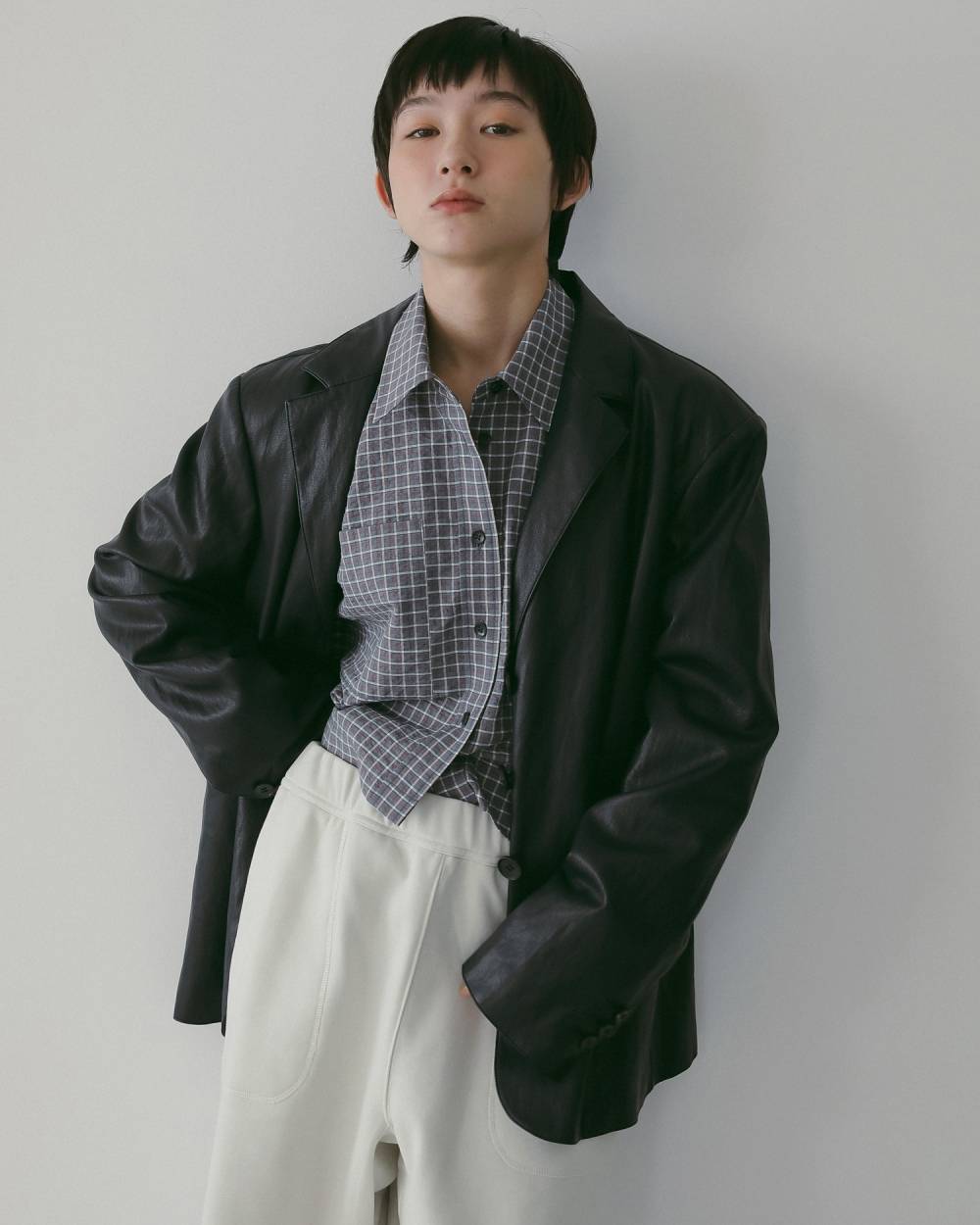 Check Short Shirts 62610415,Check Short Shirts(チェック ショート シャツ,62610415,シャツ,ブラウス,ショート丈,チェック柄,ànuke,アンヌーク,lifes,ライフズ,26ss