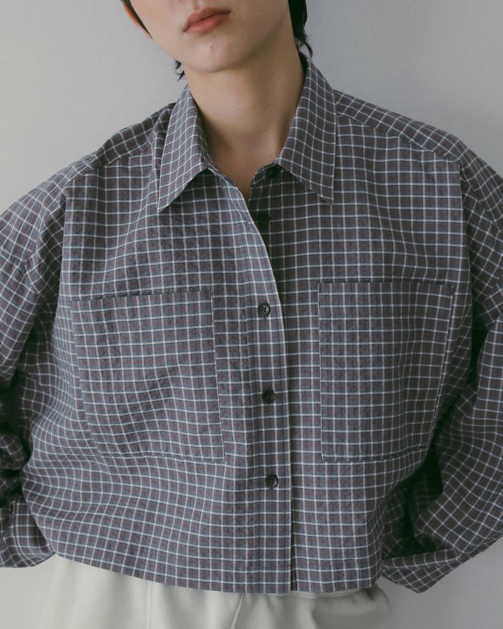 Check Short Shirts 62610415,Check Short Shirts(チェック ショート シャツ,62610415,シャツ,ブラウス,ショート丈,チェック柄,ànuke,アンヌーク,lifes,ライフズ,26ss