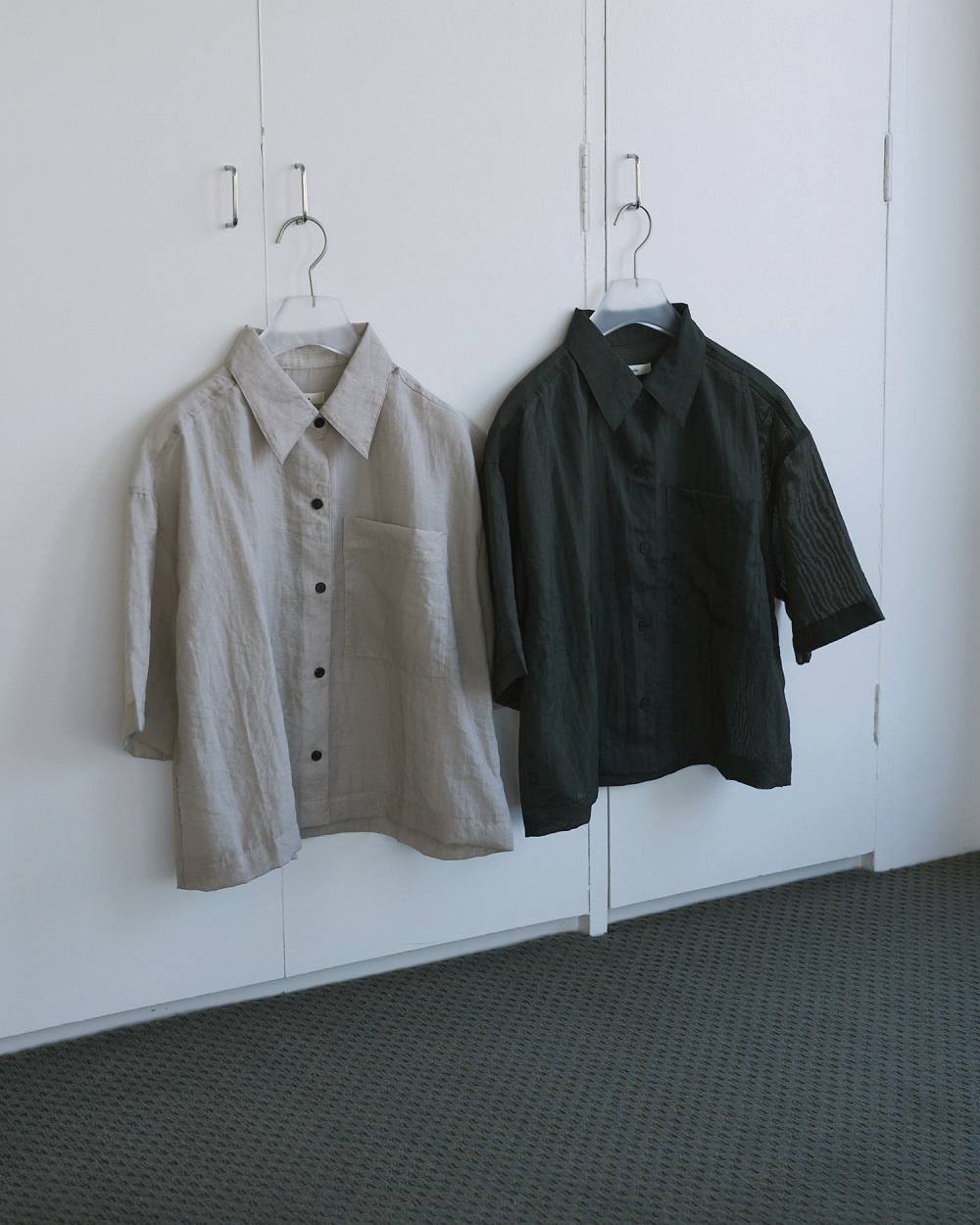 Sheer Halfsleeve Shirts Sheer Halfsleeve Shirts,シアー ハーフスリーブ シャツ,62610420,トップス,シャツ,羽織,ブラウス,透け感,シアー,コンパクト,ànuke,アンヌーク,lifes,ライフズ,26ss