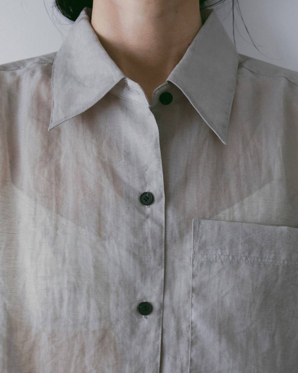 Sheer Halfsleeve Shirts Sheer Halfsleeve Shirts,シアー ハーフスリーブ シャツ,62610420,トップス,シャツ,羽織,ブラウス,透け感,シアー,コンパクト,ànuke,アンヌーク,lifes,ライフズ,26ss