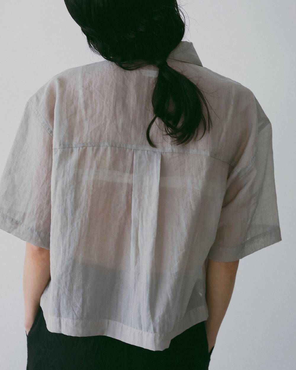 Sheer Halfsleeve Shirts Sheer Halfsleeve Shirts,シアー ハーフスリーブ シャツ,62610420,トップス,シャツ,羽織,ブラウス,透け感,シアー,コンパクト,ànuke,アンヌーク,lifes,ライフズ,26ss