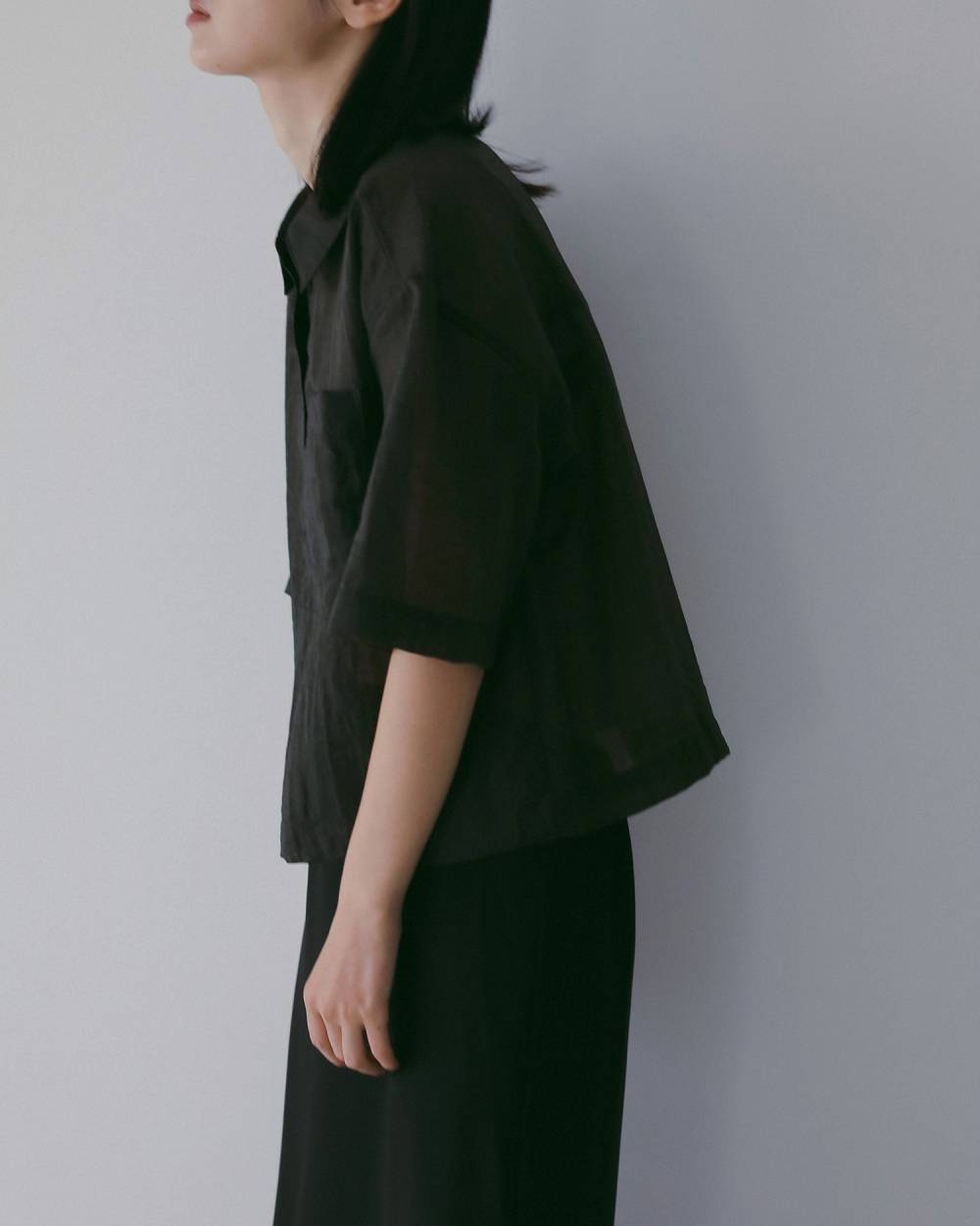 Sheer Halfsleeve Shirts Sheer Halfsleeve Shirts,シアー ハーフスリーブ シャツ,62610420,トップス,シャツ,羽織,ブラウス,透け感,シアー,コンパクト,ànuke,アンヌーク,lifes,ライフズ,26ss