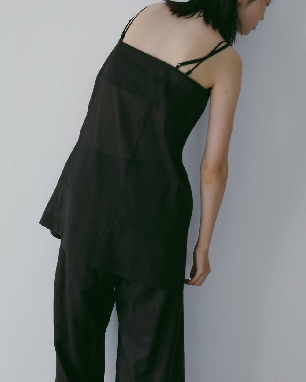 Sheer Panel Longcamisole Sheer Panel Longcamisole,シアー パネル ロングキャミソール,62610421,キャミソール,キャミ,シアー素材,インナー,トップス,ànuke,アンヌーク,lifes,ライフズ,26ss