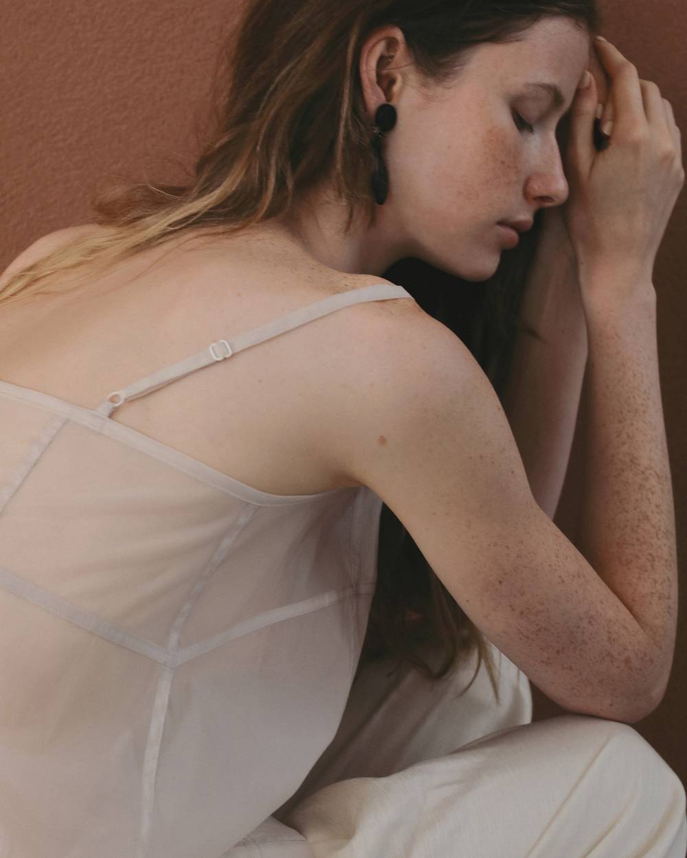 Sheer Panel Longcamisole Sheer Panel Longcamisole,シアー パネル ロングキャミソール,62610421,キャミソール,キャミ,シアー素材,インナー,トップス,ànuke,アンヌーク,lifes,ライフズ,26ss