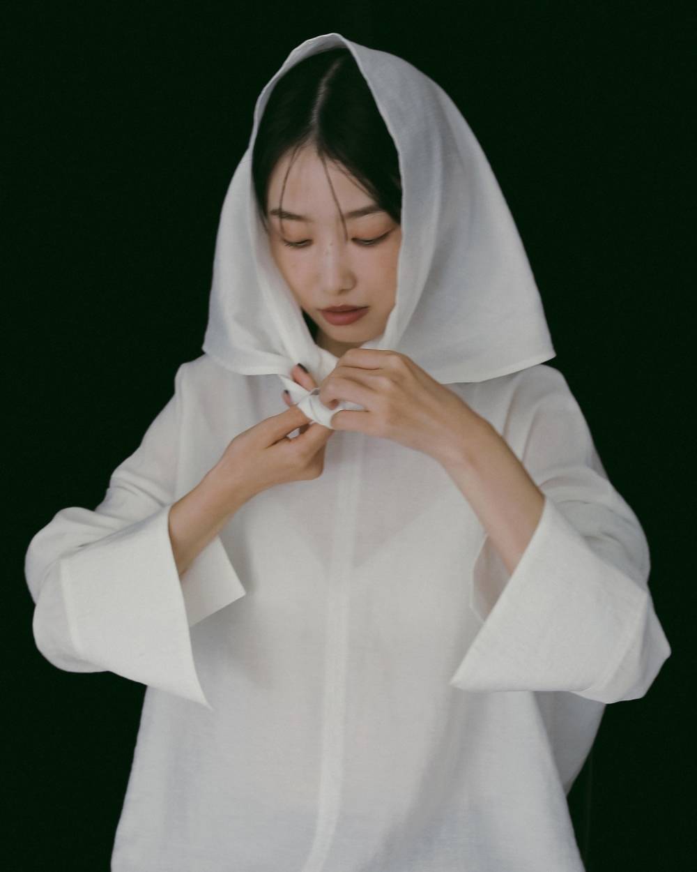 Scarf Layered Blouse Scarf Layered Blouse,スカーフ レイヤード ブラウス,62610422,トップス,ブラウス,シャツ,シアー素材,ànuke,アンヌーク,lifes,ライフズ,26ss