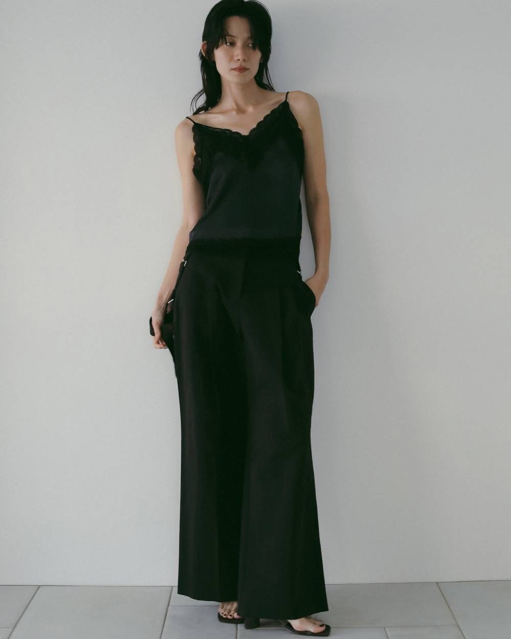 Satin Lace Camisole Satin Lace Camisole,サテン レース キャミソール,62610425,トップス,キャミソール,キャミ,レース,サテン素材,ànuke,アンヌーク,lifes,ライフズ,26ss