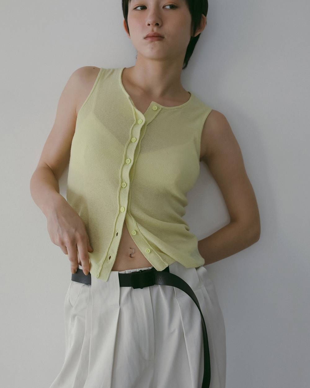 Cotton Layered Cardigan 62610502,Cotton Layered Cardigan(コットン レイヤード カーディガン,62610502,カーディガン,カーデ,トップス,羽織,タンク,タンクトップ,レイヤード,ànuke,アンヌーク,lifes,ライフズ,26ss