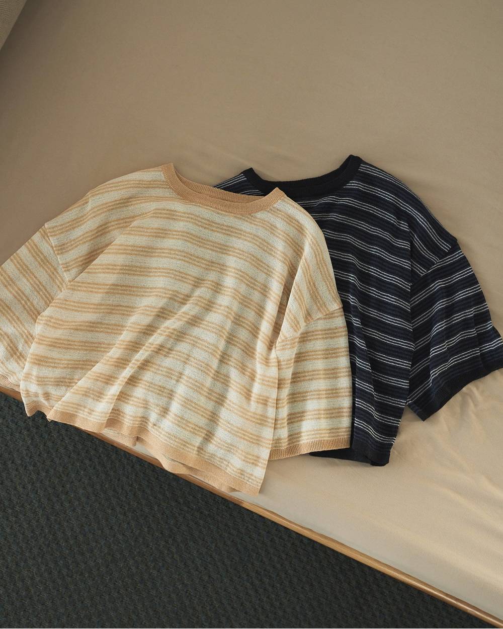 Sheer Border Knit Sheer Border Knit,シアー ボーダー ニット,62610503,トップス,ニット,ニットトップス,シアーボーダーニット,ボーダー,柄,透け感,シアー,コンパクト,ànuke,アンヌーク,lifes,ライフズ,26ss