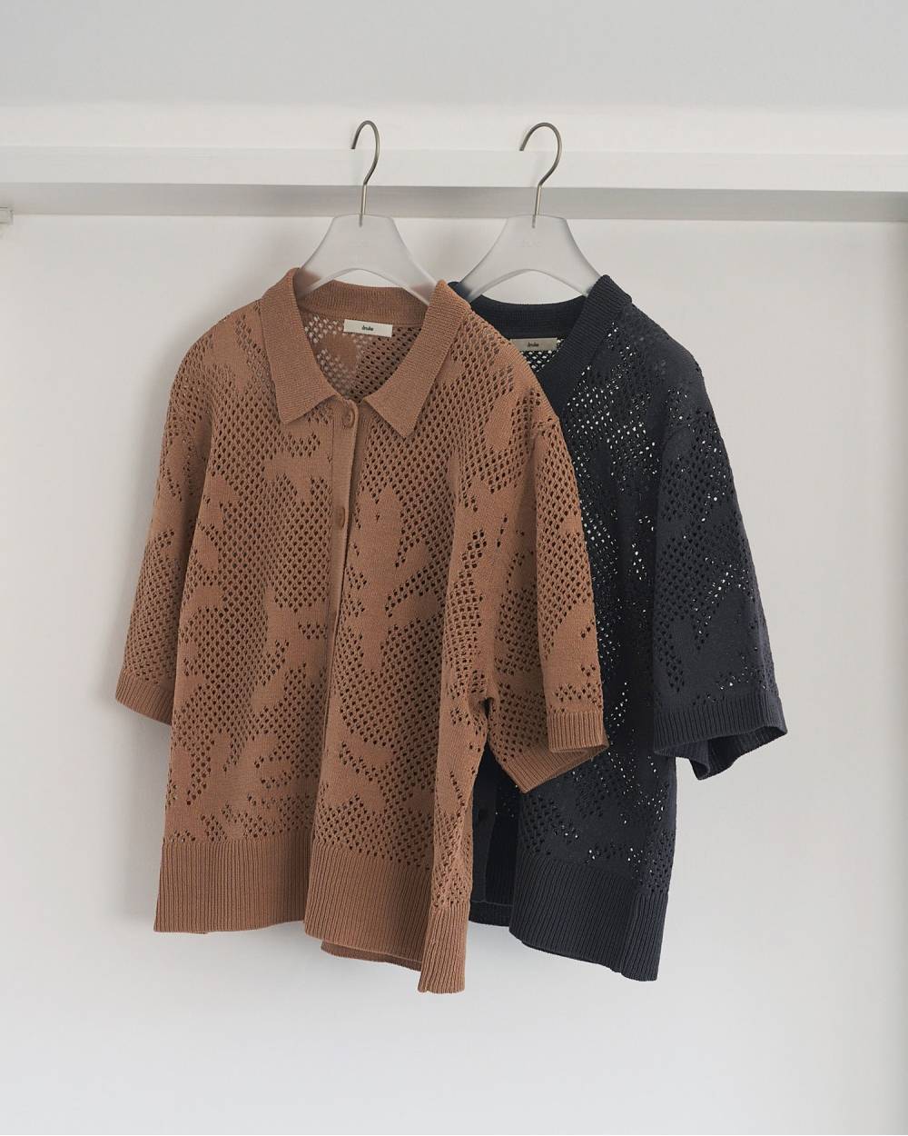 Mesh Pattern Knit Mesh Pattern Knit,メッシュ パターン ニット,62610505,トップス,ニット,ポロニット,ニットトップス,メッシュ,プルオーバー,ànuke,アンヌーク,lifes,ライフズ,26ss