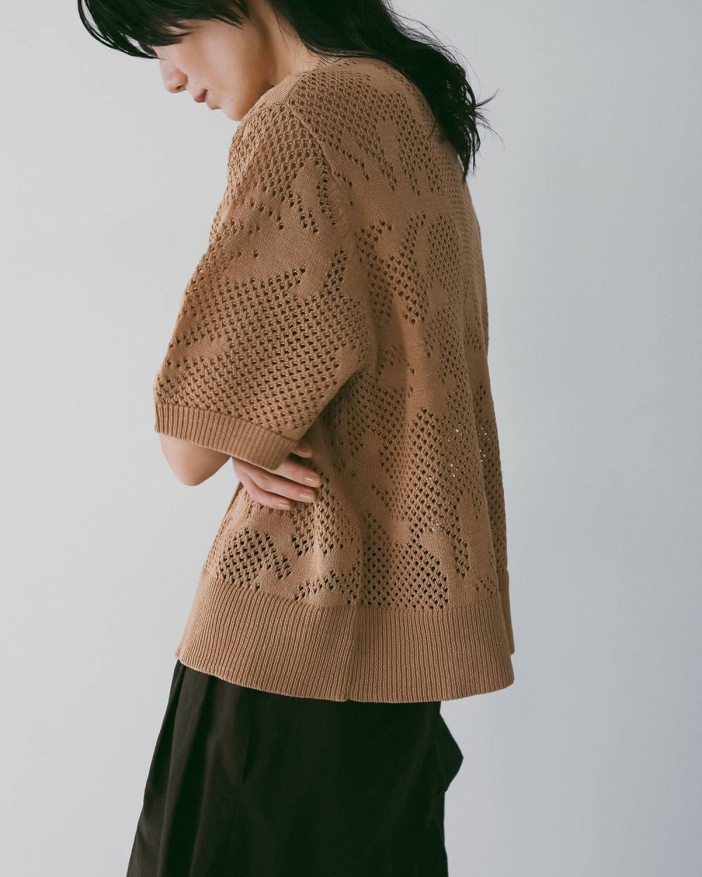 Mesh Pattern Knit Mesh Pattern Knit,メッシュ パターン ニット,62610505,トップス,ニット,ポロニット,ニットトップス,メッシュ,プルオーバー,ànuke,アンヌーク,lifes,ライフズ,26ss