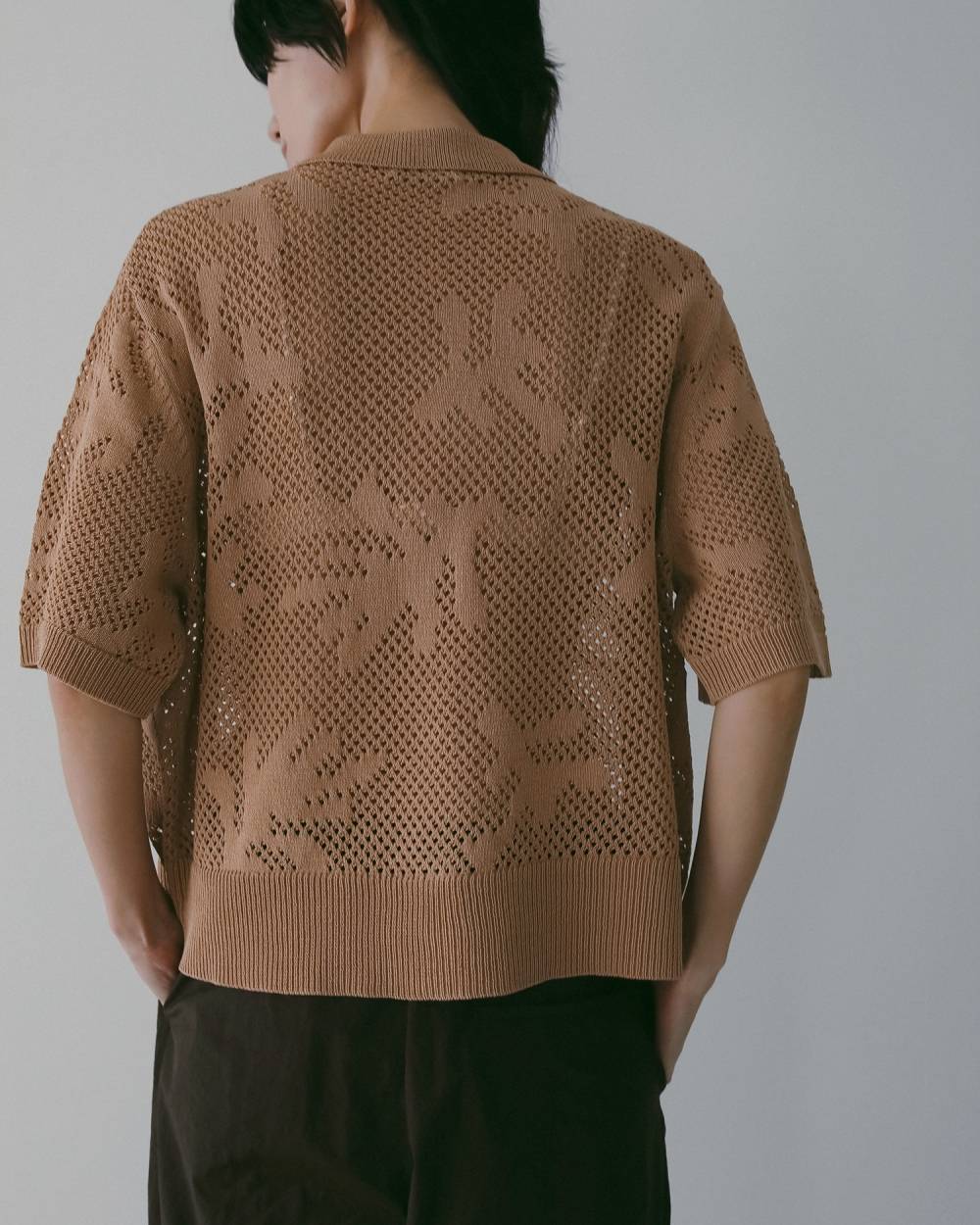 Mesh Pattern Knit Mesh Pattern Knit,メッシュ パターン ニット,62610505,トップス,ニット,ポロニット,ニットトップス,メッシュ,プルオーバー,ànuke,アンヌーク,lifes,ライフズ,26ss