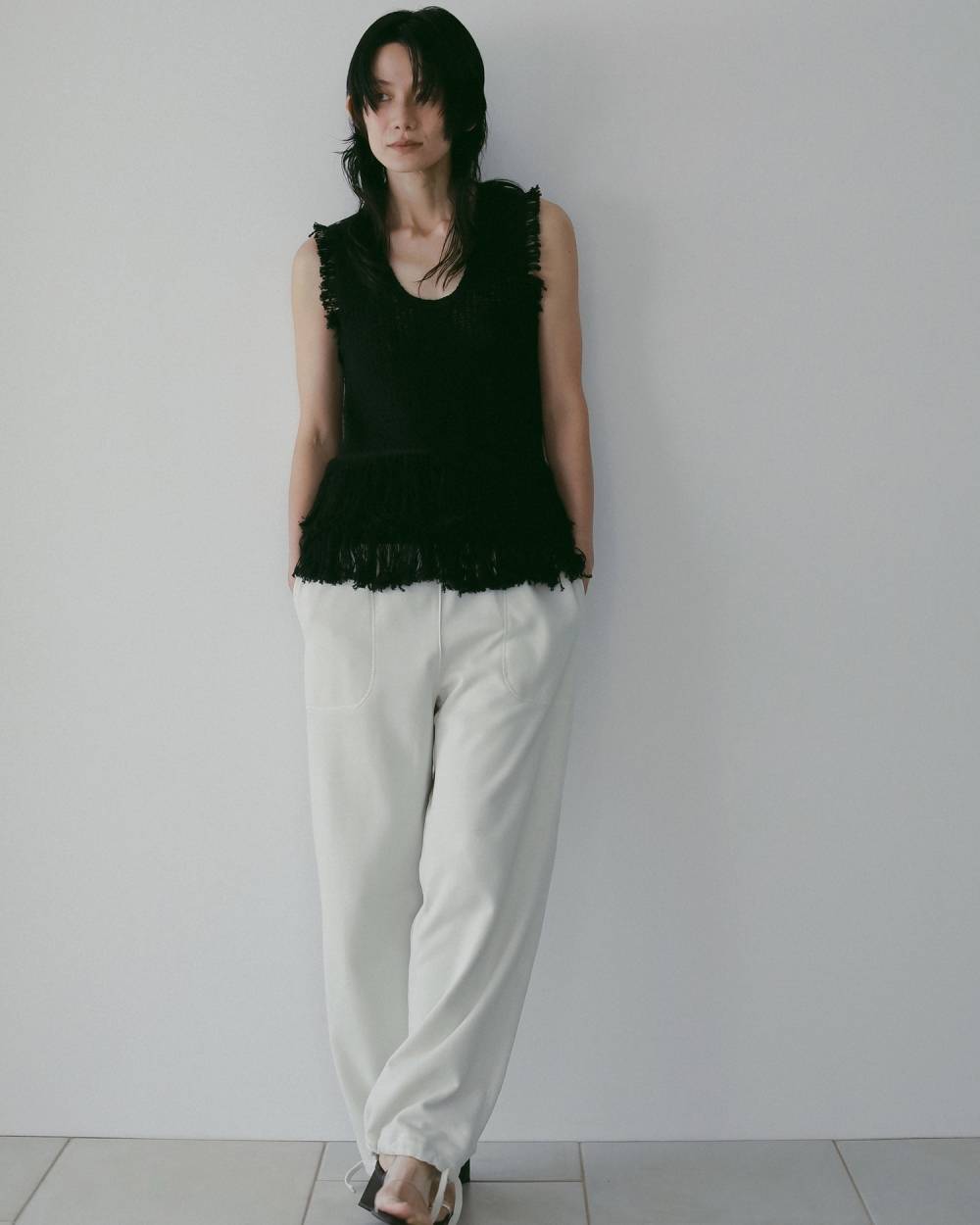 Fringe Knit Tanktop Fringe Knit Tanktop,フリンジ ニット タンクトップ,62610510,タンクトップ,タンク,ニット,トップス,フリンジデザイン,2WAY,ànuke,アンヌーク,lifes,ライフズ,26ss