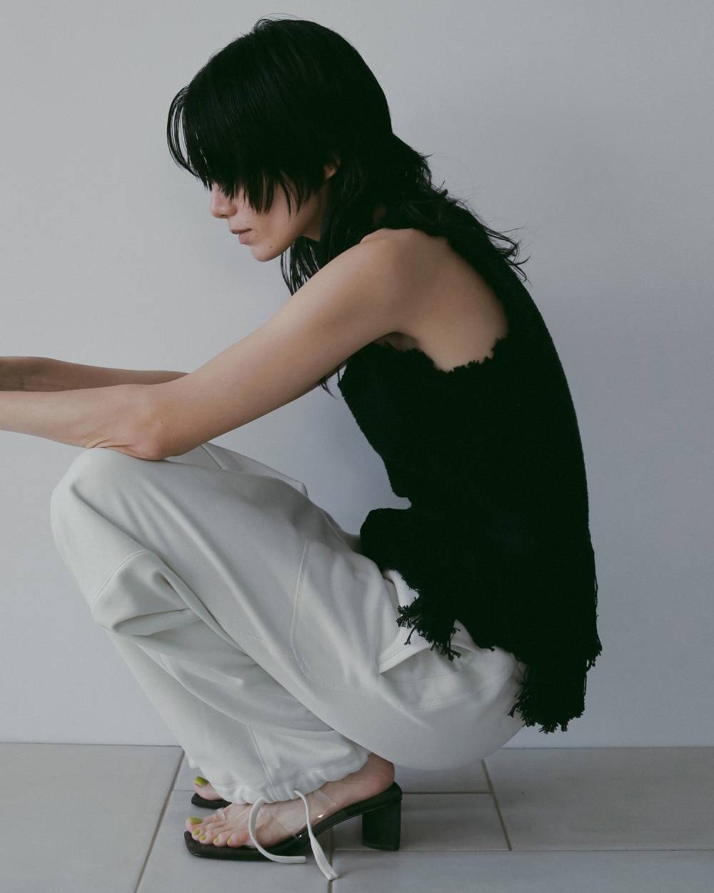 Fringe Knit Tanktop Fringe Knit Tanktop,フリンジ ニット タンクトップ,62610510,タンクトップ,タンク,ニット,トップス,フリンジデザイン,2WAY,ànuke,アンヌーク,lifes,ライフズ,26ss