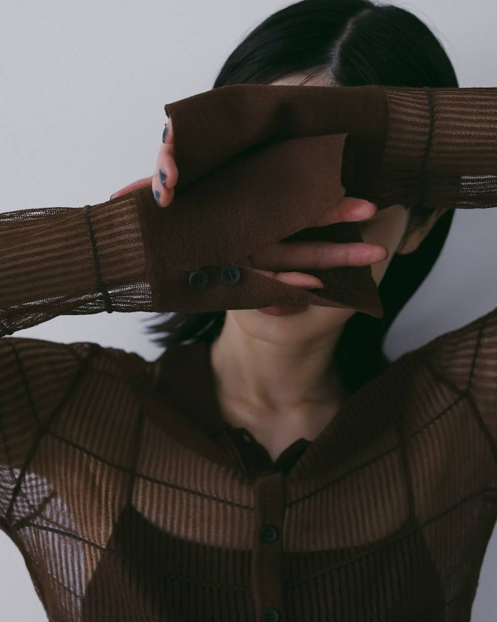 Sheerborder Knit Shirts Sheerborder Knit Shirts,シアーボーダー ニット シャツ,62610513,シャツ,ニット,ニットシャツ,ワイドボーダー柄,トップス,ボーダー,透け感,シアー,ànuke,アンヌーク,lifes,ライフズ,26ss