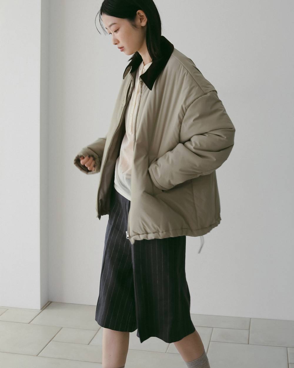 Sheer Henley Knit Sheer Henley Knit,シアー ヘンリー ニット,62610514,トップス,ニット,シアー,透け感,ニットトップス,ànuke,アンヌーク,lifes,ライフズ,26ss