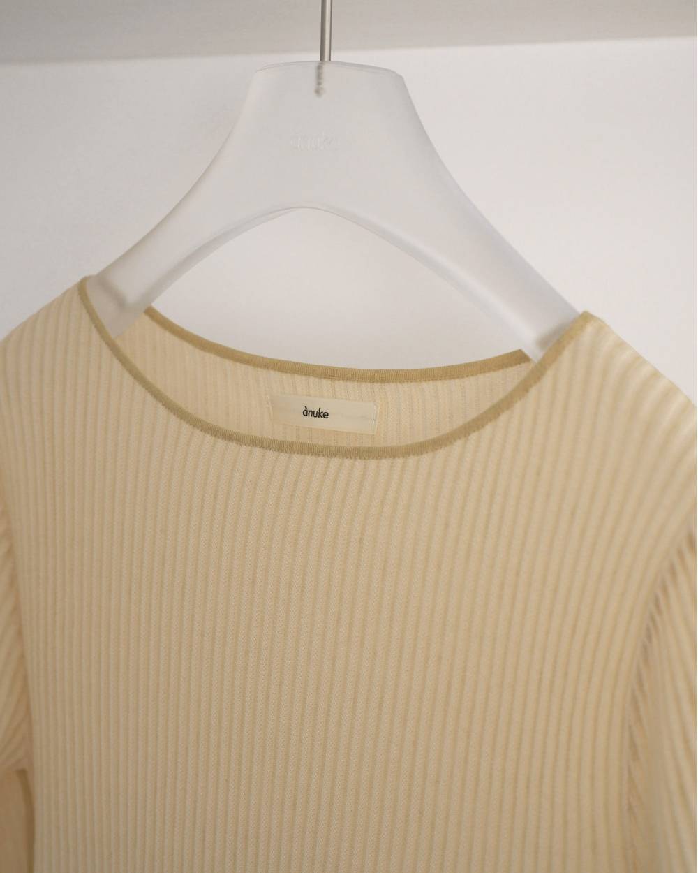 Sheer Stripe Knit Sheer Stripe Knit,シアー ストライプ ニット,62610515,トップス,ニット,ニットトップス,透け感,ストライプ,柄,ànuke,アンヌーク,lifes,ライフズ,26ss