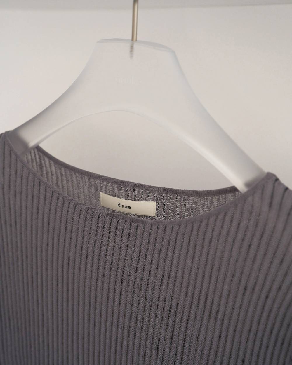 Sheer Stripe Knit Sheer Stripe Knit,シアー ストライプ ニット,62610515,トップス,ニット,ニットトップス,透け感,ストライプ,柄,ànuke,アンヌーク,lifes,ライフズ,26ss