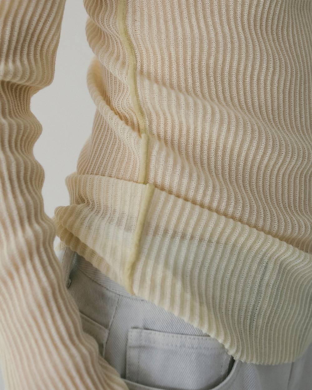 Sheer Stripe Knit Sheer Stripe Knit,シアー ストライプ ニット,62610515,トップス,ニット,ニットトップス,透け感,ストライプ,柄,ànuke,アンヌーク,lifes,ライフズ,26ss