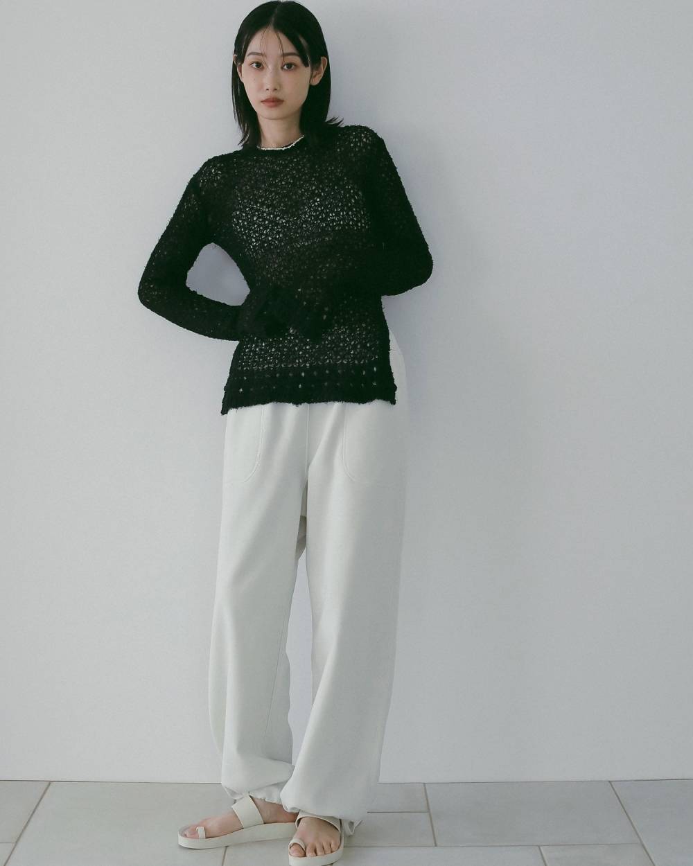 Lace Knit Tops Lace Knit Tops,レース ニット トップス,62610516,トップス,ニット,ニットトップス,ànuke,アンヌーク,lifes,ライフズ,26ss