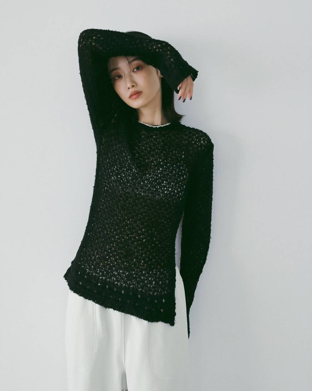 Lace Knit Tops Lace Knit Tops,レース ニット トップス,62610516,トップス,ニット,ニットトップス,ànuke,アンヌーク,lifes,ライフズ,26ss