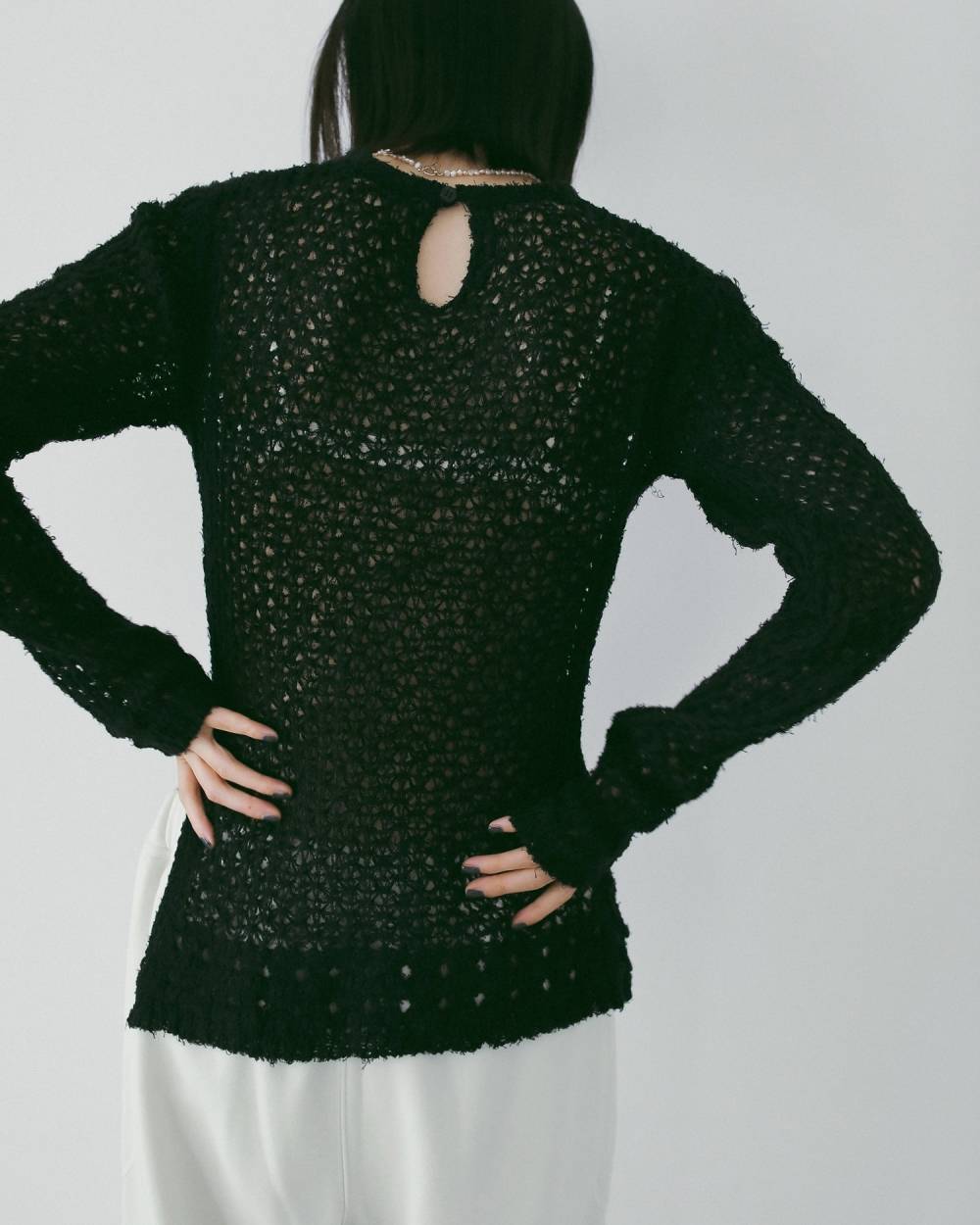 Lace Knit Tops Lace Knit Tops,レース ニット トップス,62610516,トップス,ニット,ニットトップス,ànuke,アンヌーク,lifes,ライフズ,26ss