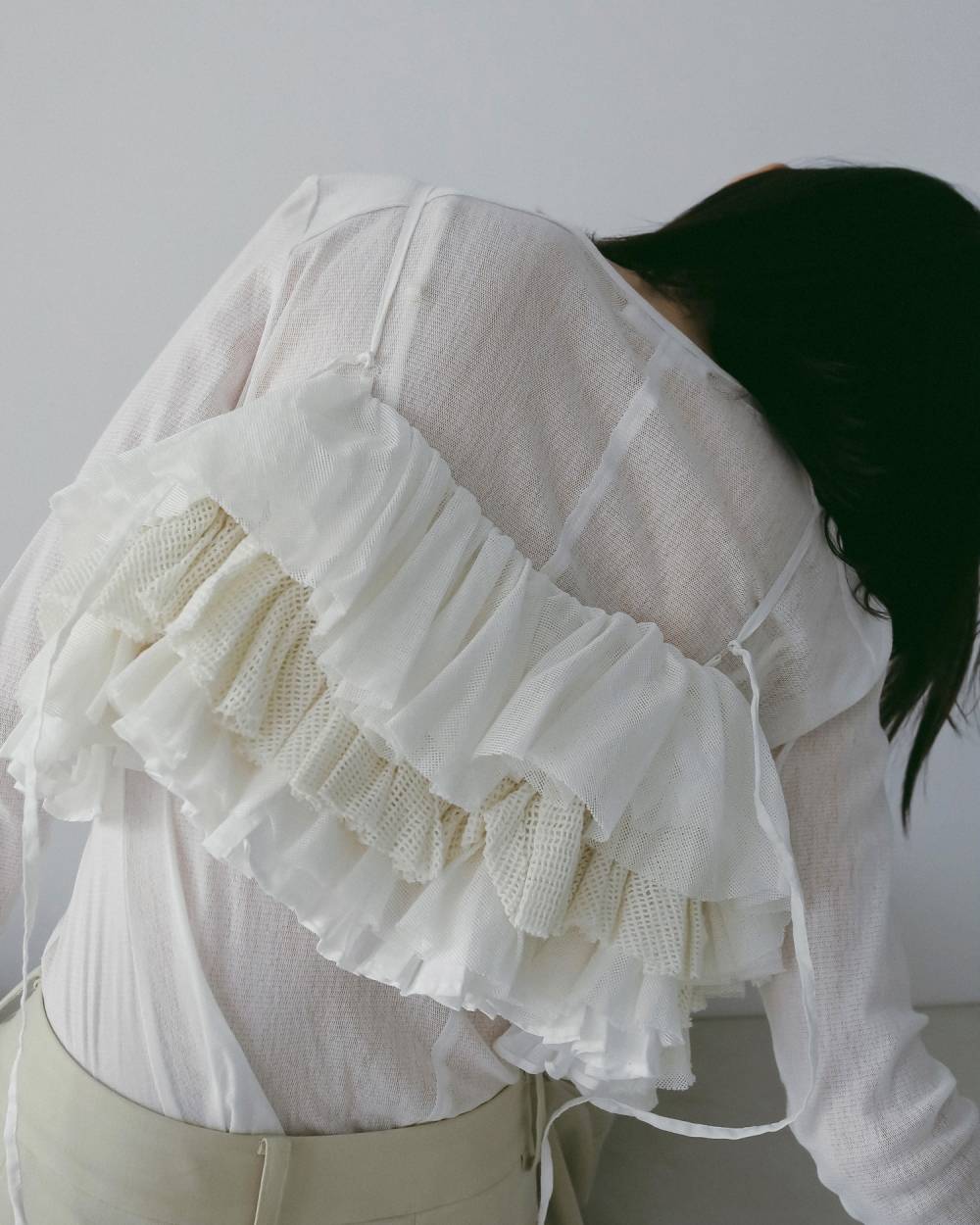 Cotton Tulle Tops Cotton Tulle Tops,コットン チュール トップス,62610605,トップス,ロンT,ànuke,アンヌーク,lifes,ライフズ,26ss