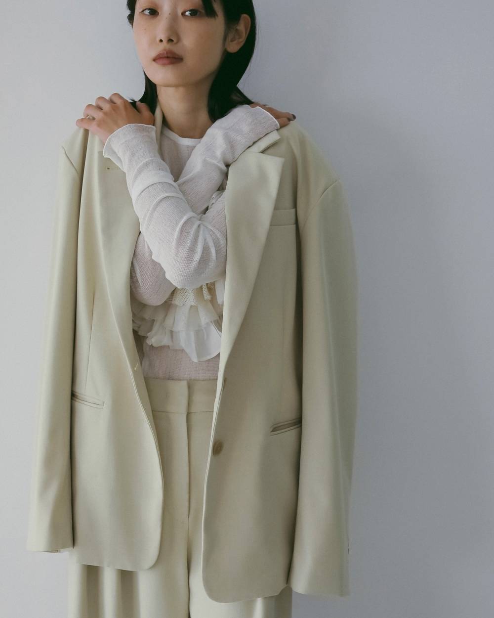 Cotton Tulle Tops Cotton Tulle Tops,コットン チュール トップス,62610605,トップス,ロンT,ànuke,アンヌーク,lifes,ライフズ,26ss