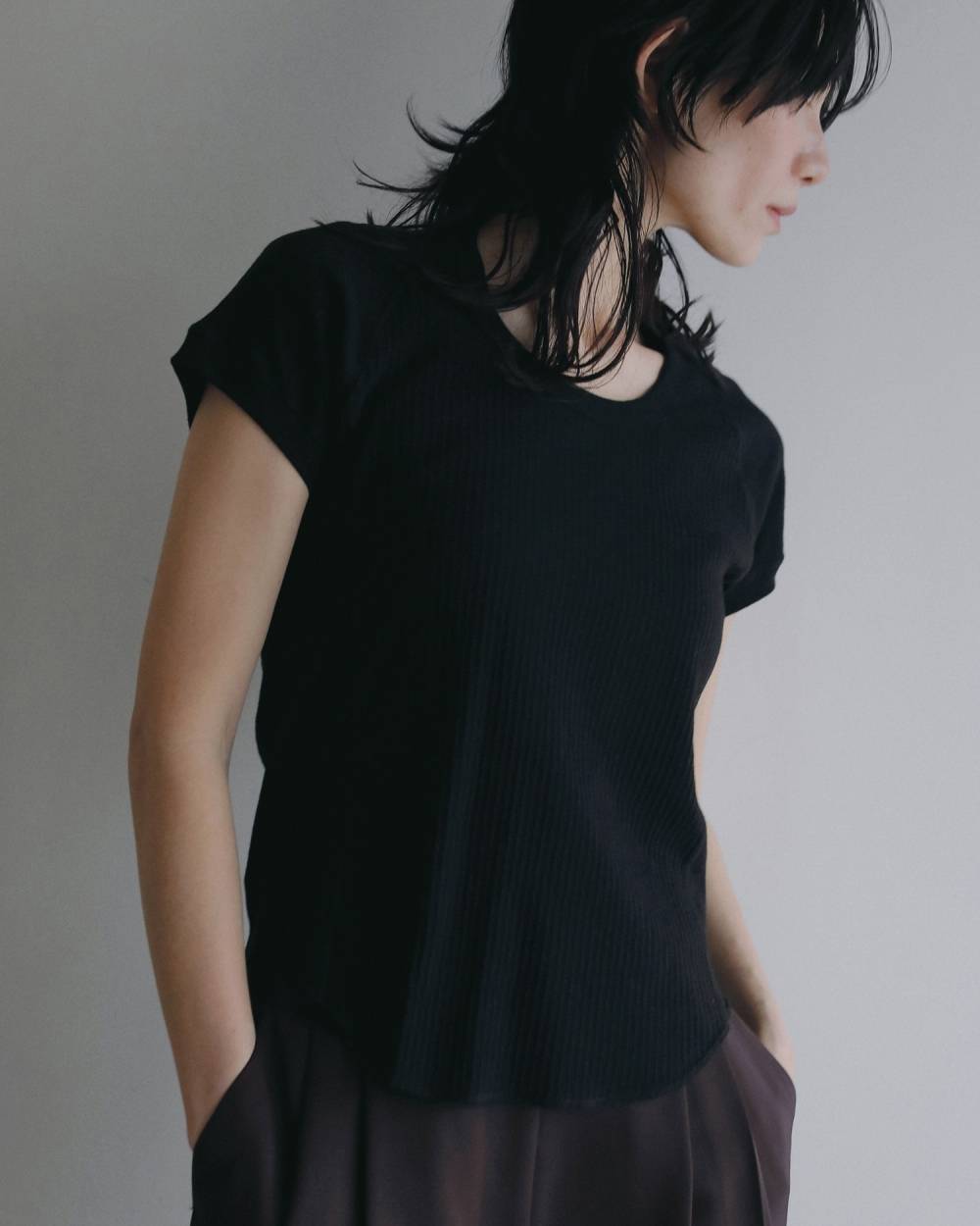 Vintage Rib Tops Vintage Rib Tops,ヴィンテージ リブ トップス,62610608,トップス,Tシャツ,カットソートップス,カットソー,半袖,ànuke,アンヌーク,lifes,ライフズ,26ss