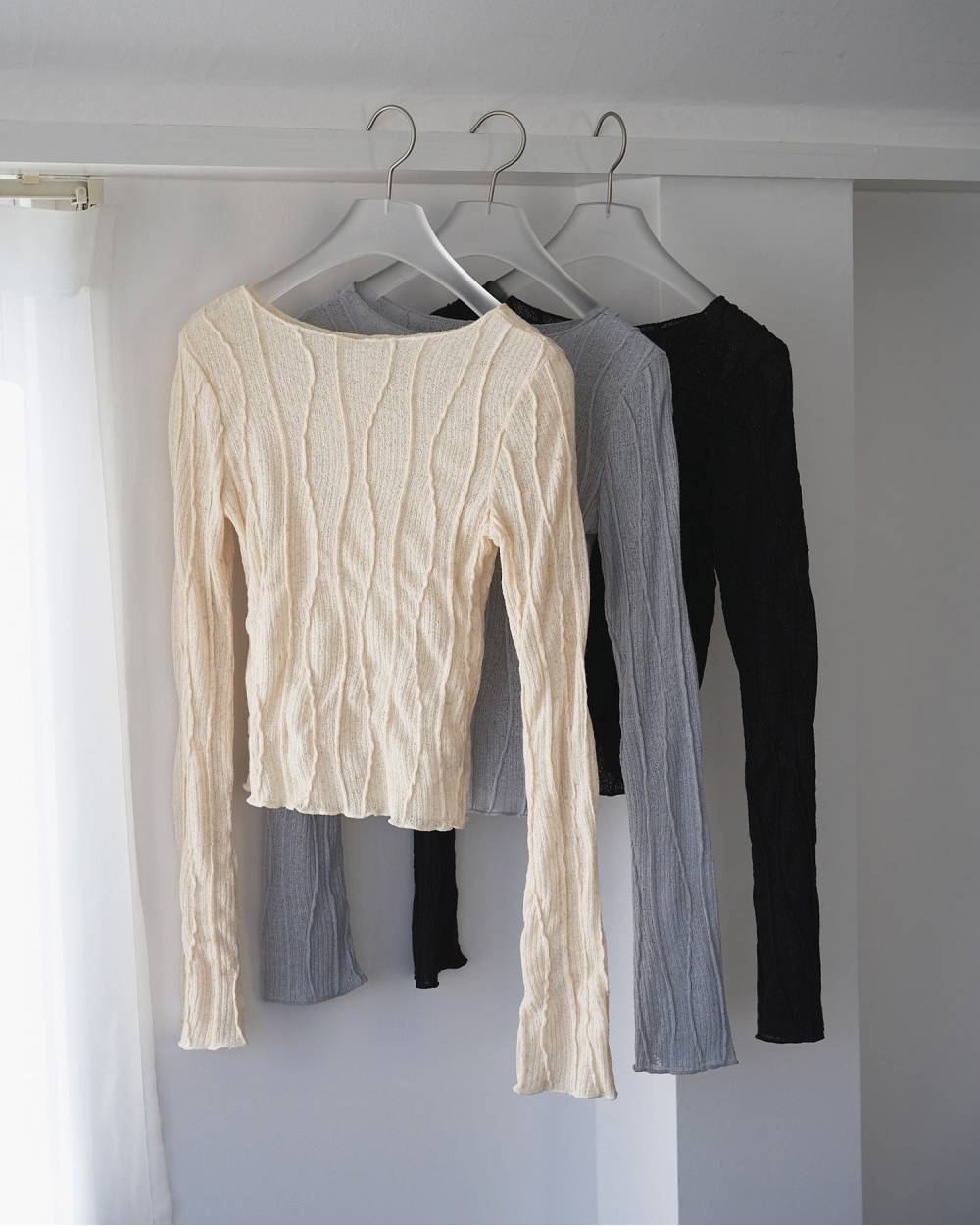 Random Pintuck Tops Random Pintuck Tops,ランダム ピンタック トップス,62610611,トップス,コンパクトトップス,ボートネック,ショート丈,ànuke,アンヌーク,lifes,ライフズ,26ss