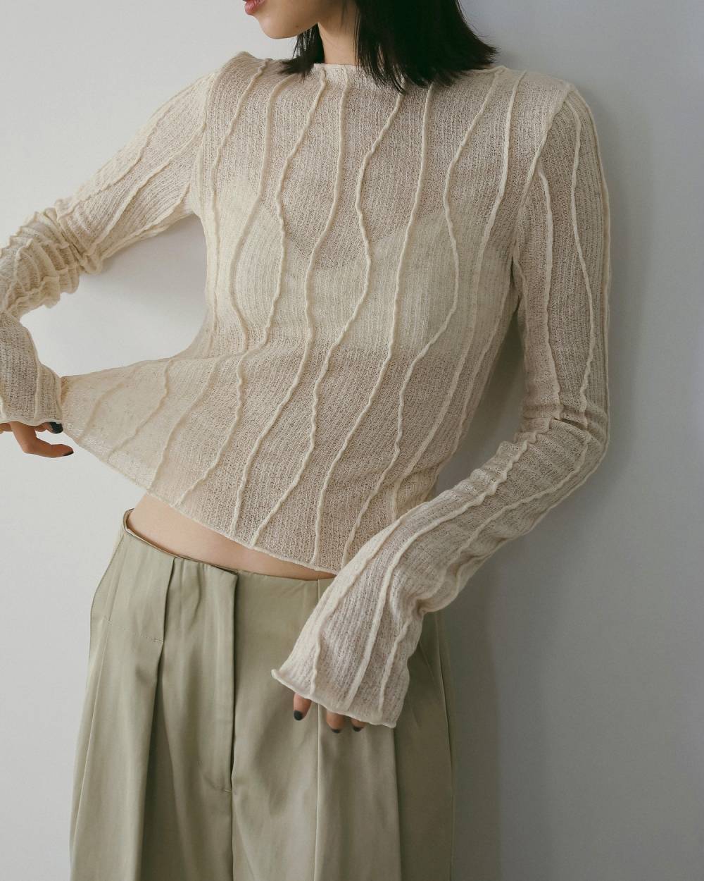 Random Pintuck Tops Random Pintuck Tops,ランダム ピンタック トップス,62610611,トップス,コンパクトトップス,ボートネック,ショート丈,ànuke,アンヌーク,lifes,ライフズ,26ss