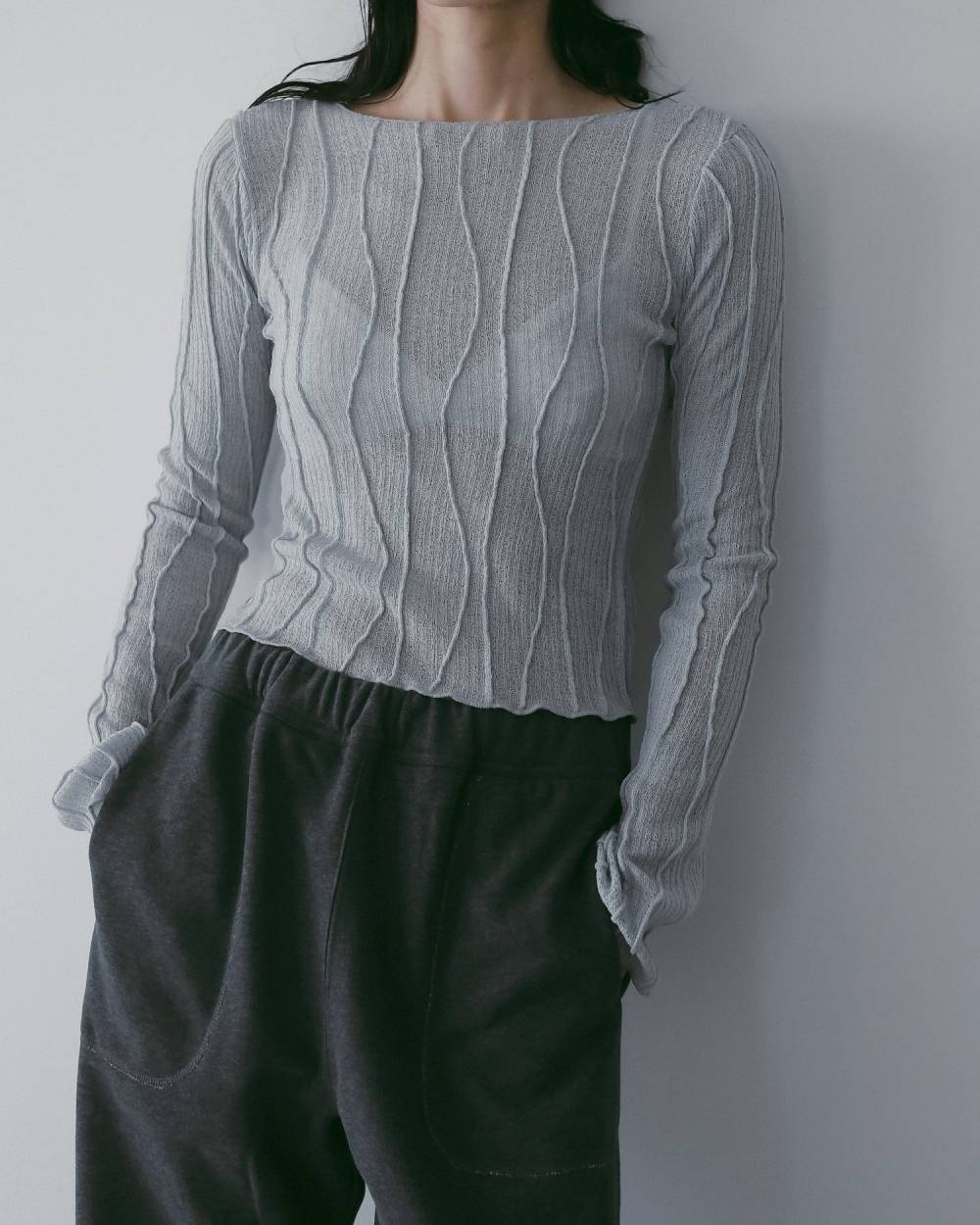 Random Pintuck Tops Random Pintuck Tops,ランダム ピンタック トップス,62610611,トップス,コンパクトトップス,ボートネック,ショート丈,ànuke,アンヌーク,lifes,ライフズ,26ss