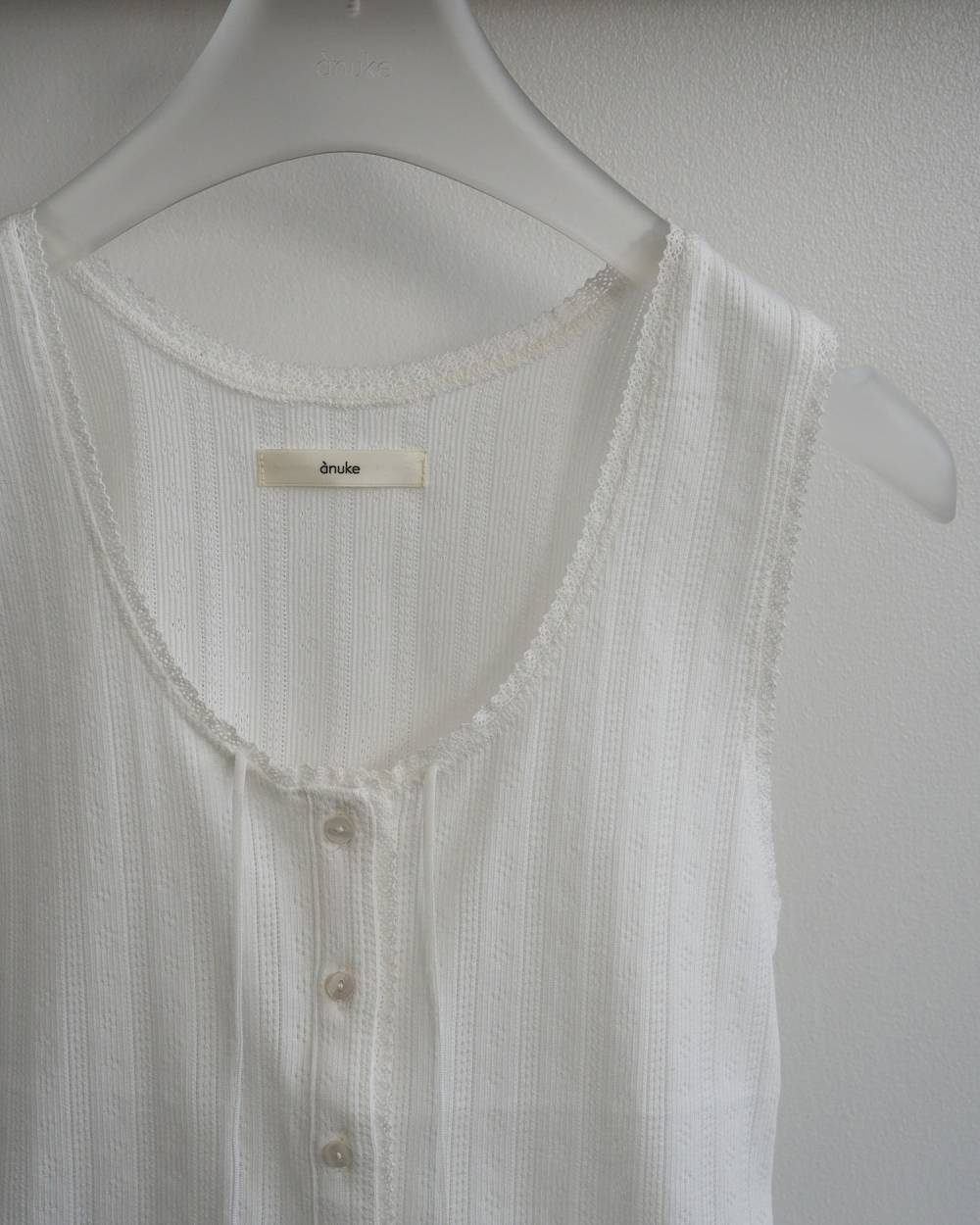 Cut Lace Tanktop Cut Lace Tanktop,カット レース タンクトップ,62610621,トップス,タンクトップ,タンク,レース,ànuke,アンヌーク,lifes,ライフズ,26ss