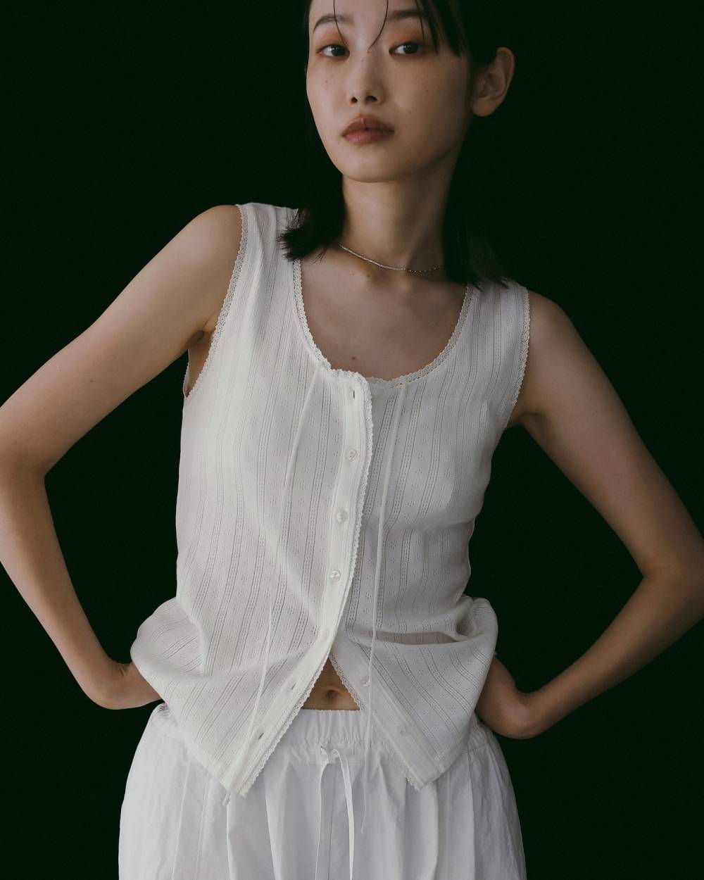 Cut Lace Tanktop Cut Lace Tanktop,カット レース タンクトップ,62610621,トップス,タンクトップ,タンク,レース,ànuke,アンヌーク,lifes,ライフズ,26ss