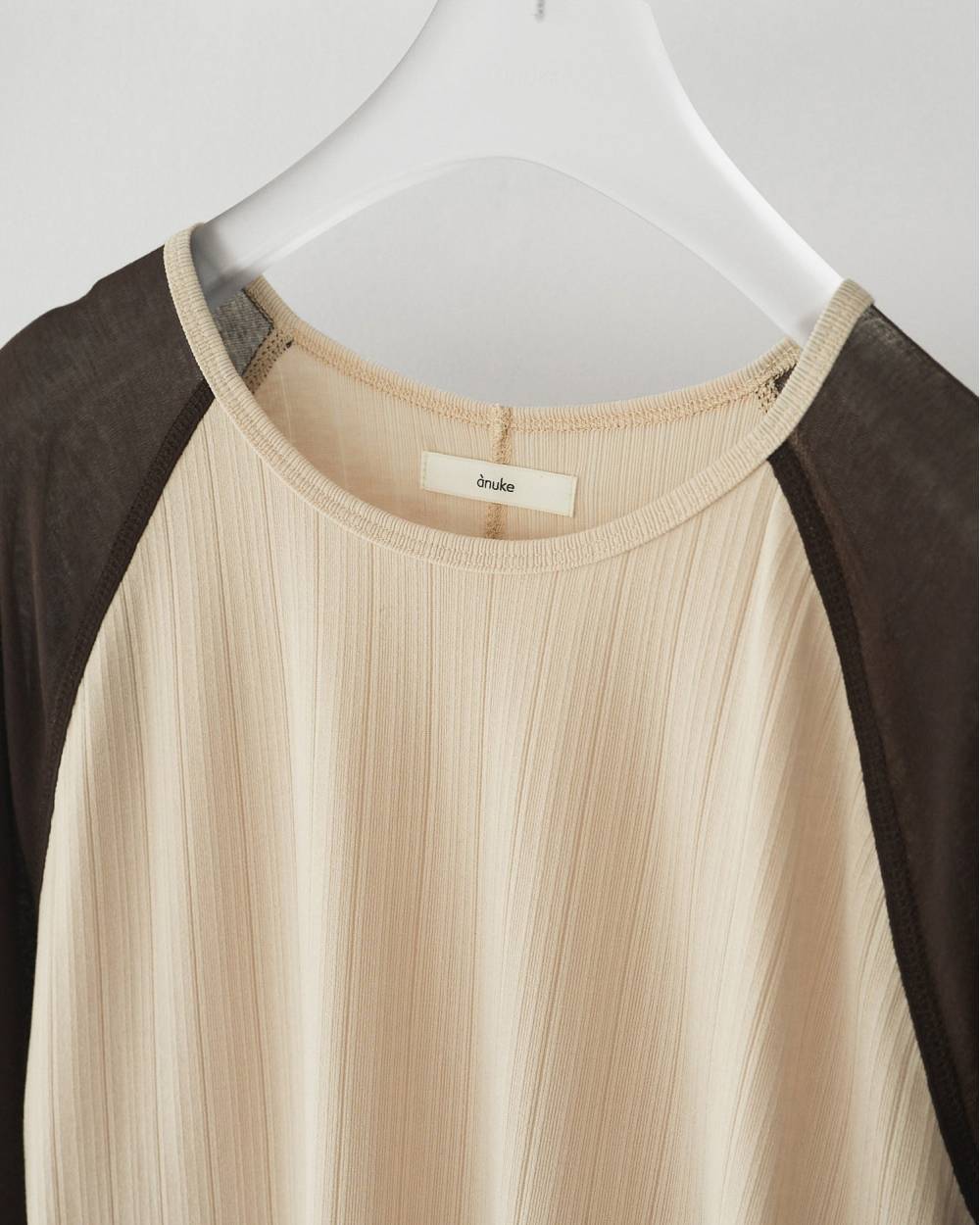 Sheer Raglan T-Shirts Sheer Raglan T-Shirts,シアー ラグラン Tシャツ,62610622,トップス,カットソー,ロンT,Tシャツ,ànuke,アンヌーク,lifes,ライフズ,26ss