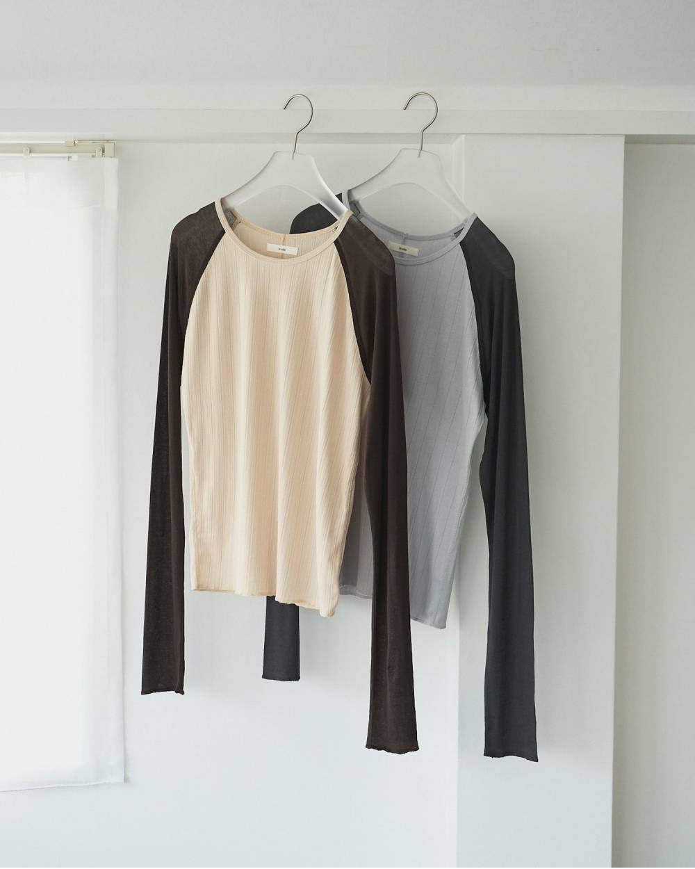 Sheer Raglan T-Shirts Sheer Raglan T-Shirts,シアー ラグラン Tシャツ,62610622,トップス,カットソー,ロンT,Tシャツ,ànuke,アンヌーク,lifes,ライフズ,26ss