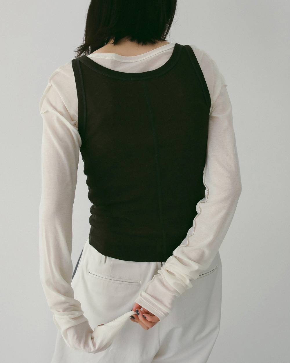 Sheer Long T-Shirts Sheer Long T-Shirts,シアー ロング Tシャツ,62610624,Tシャツ,ロング丈,ロンT,カットソー,トップス,ànuke,アンヌーク,lifes,ライフズ,26ss