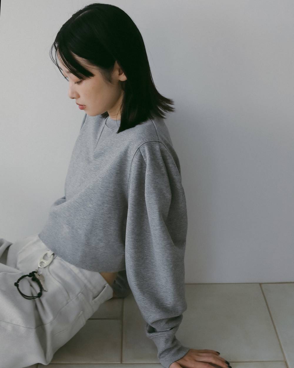 Compact Short Sweat Compact Short Sweat,コンパクト ショート スウェット,62610627,トップス,スウェット,スウェットトップス,ショート丈,裏毛素材,ànuke,アンヌーク,lifes,ライフズ,26ss