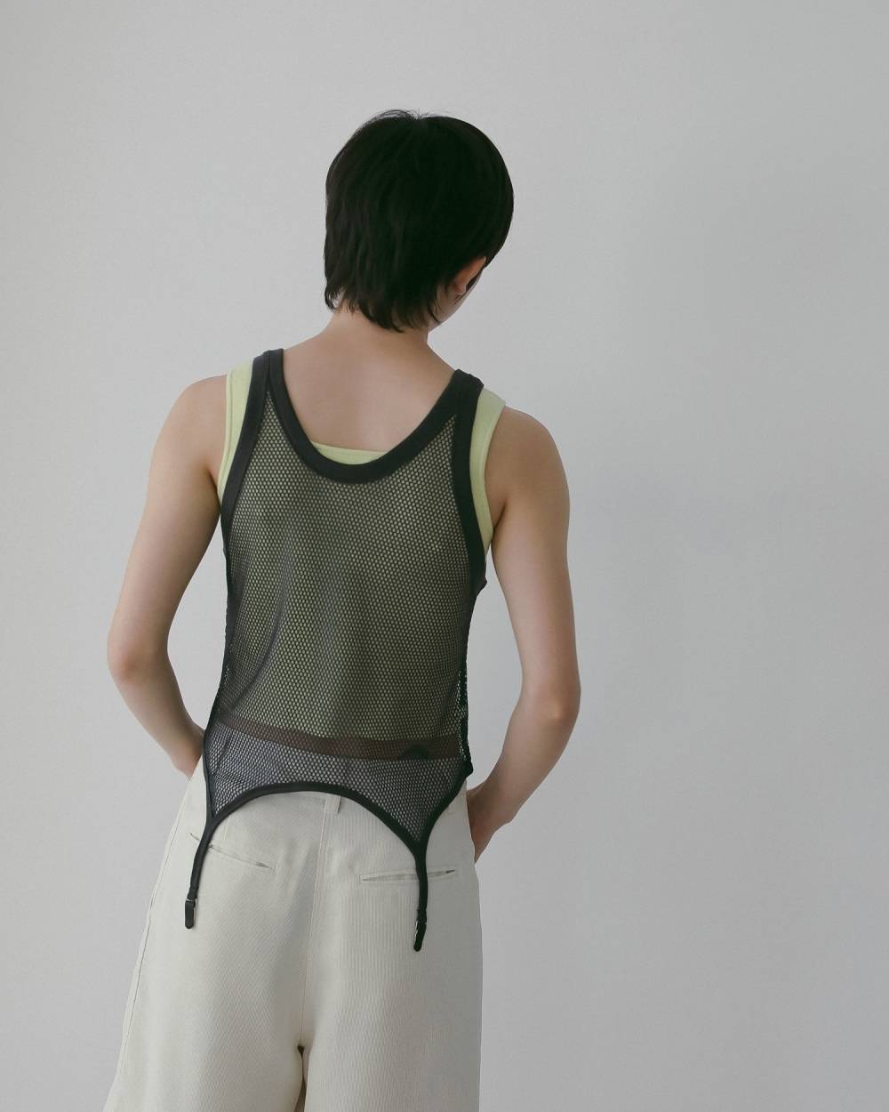 Vintage Mesh Tanktop Vintage Mesh Tanktop,ヴィンテージ メッシュ タンクトップ,62610628,タンク,タンクトップ,トップス,ノースリーブ,メッシュ素材,ビンテージ,ànuke,アンヌーク,lifes,ライフズ,26ss 　