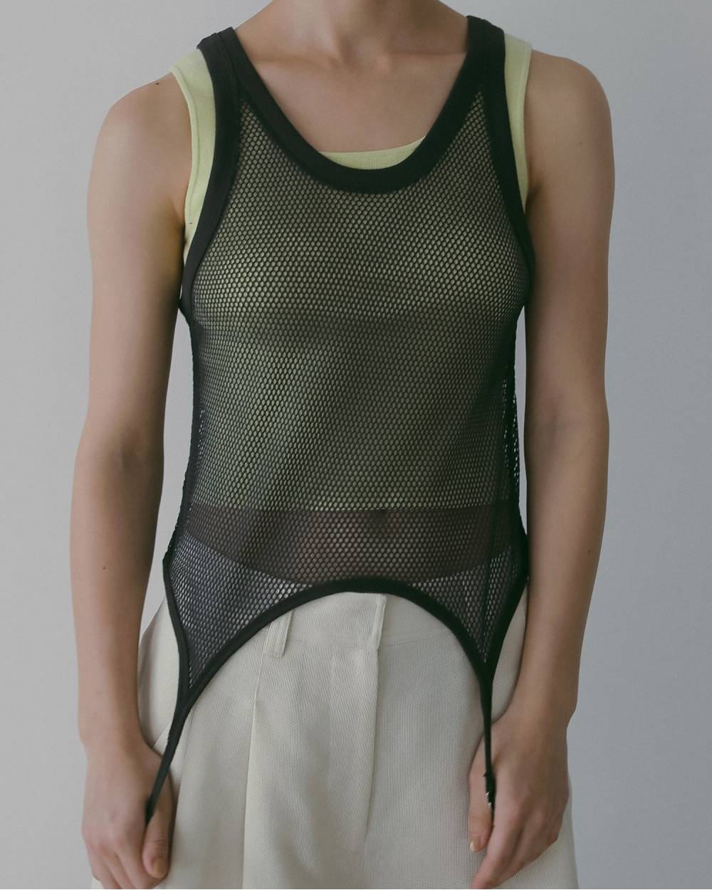 Vintage Mesh Tanktop Vintage Mesh Tanktop,ヴィンテージ メッシュ タンクトップ,62610628,タンク,タンクトップ,トップス,ノースリーブ,メッシュ素材,ビンテージ,ànuke,アンヌーク,lifes,ライフズ,26ss 　
