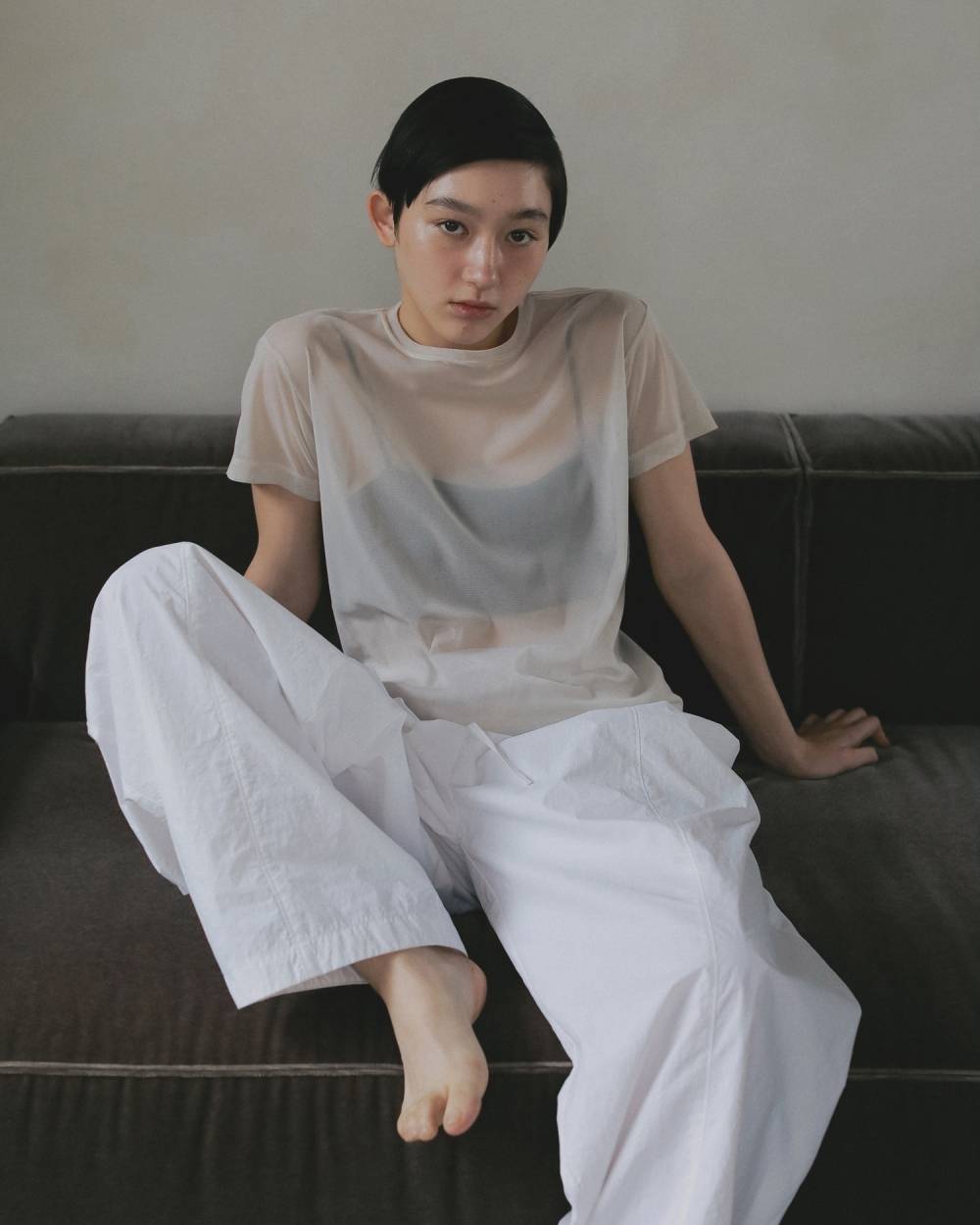 Sheer Tulle T-Shirts Sheer Tulle T-Shirts,シアー チュール Tシャツ,62610633,トップス,Tシャツ,半袖,カットソー,コンパクト,透け感,ànuke,アンヌーク,lifes,ライフズ,26ss