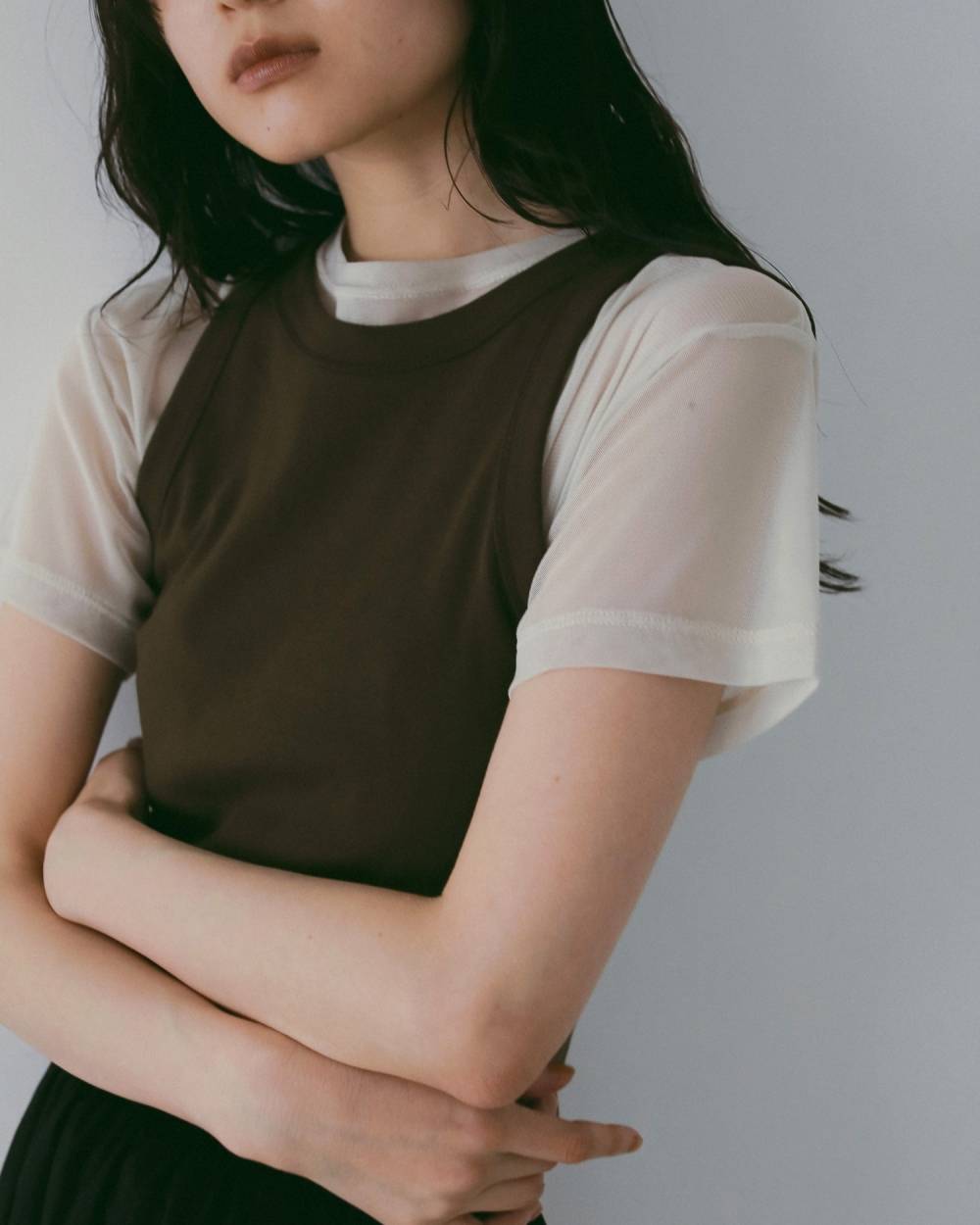 Sheer Tulle T-Shirts Sheer Tulle T-Shirts,シアー チュール Tシャツ,62610633,トップス,Tシャツ,半袖,カットソー,コンパクト,透け感,ànuke,アンヌーク,lifes,ライフズ,26ss