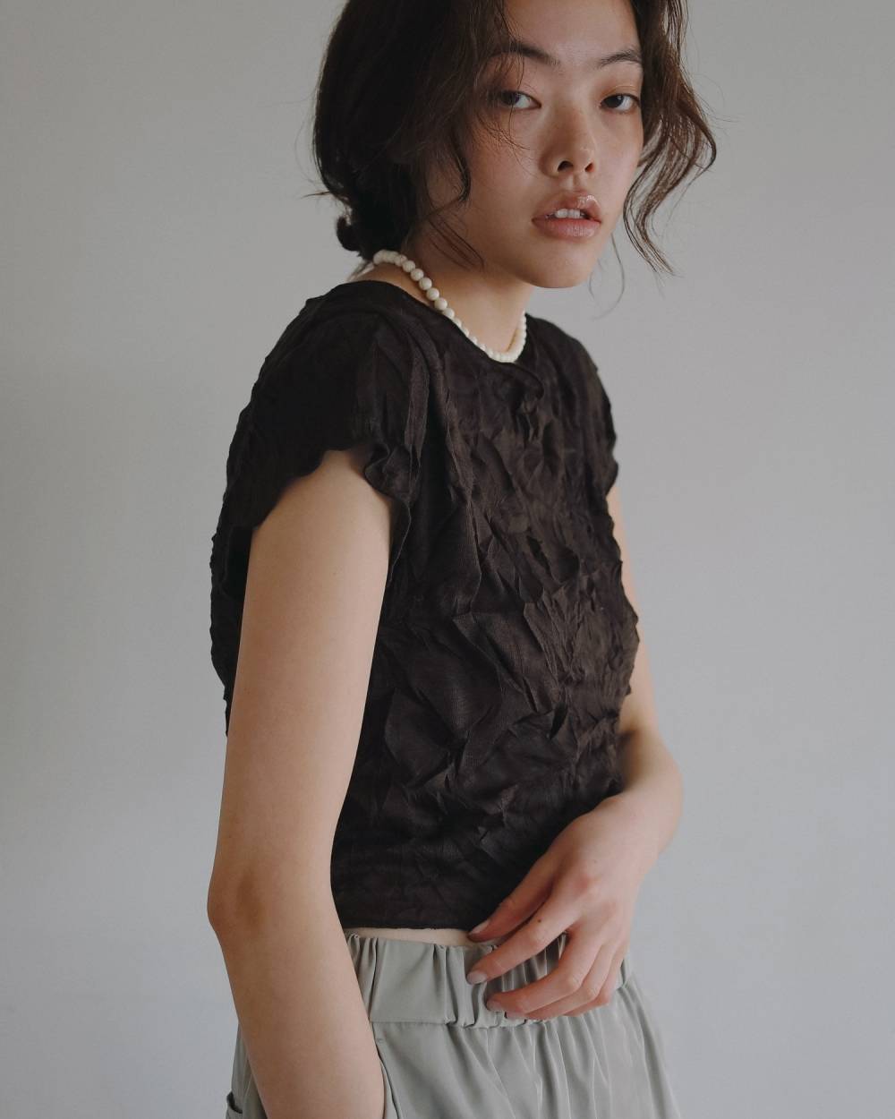 Mellow Short Tops Mellow Short Tops,メロウ ショート トップス,62610634,トップス,カットソー,コンパクト,Tシャツ,ànuke,アンヌーク,lifes,ライフズ,26ss,26fall,26aw