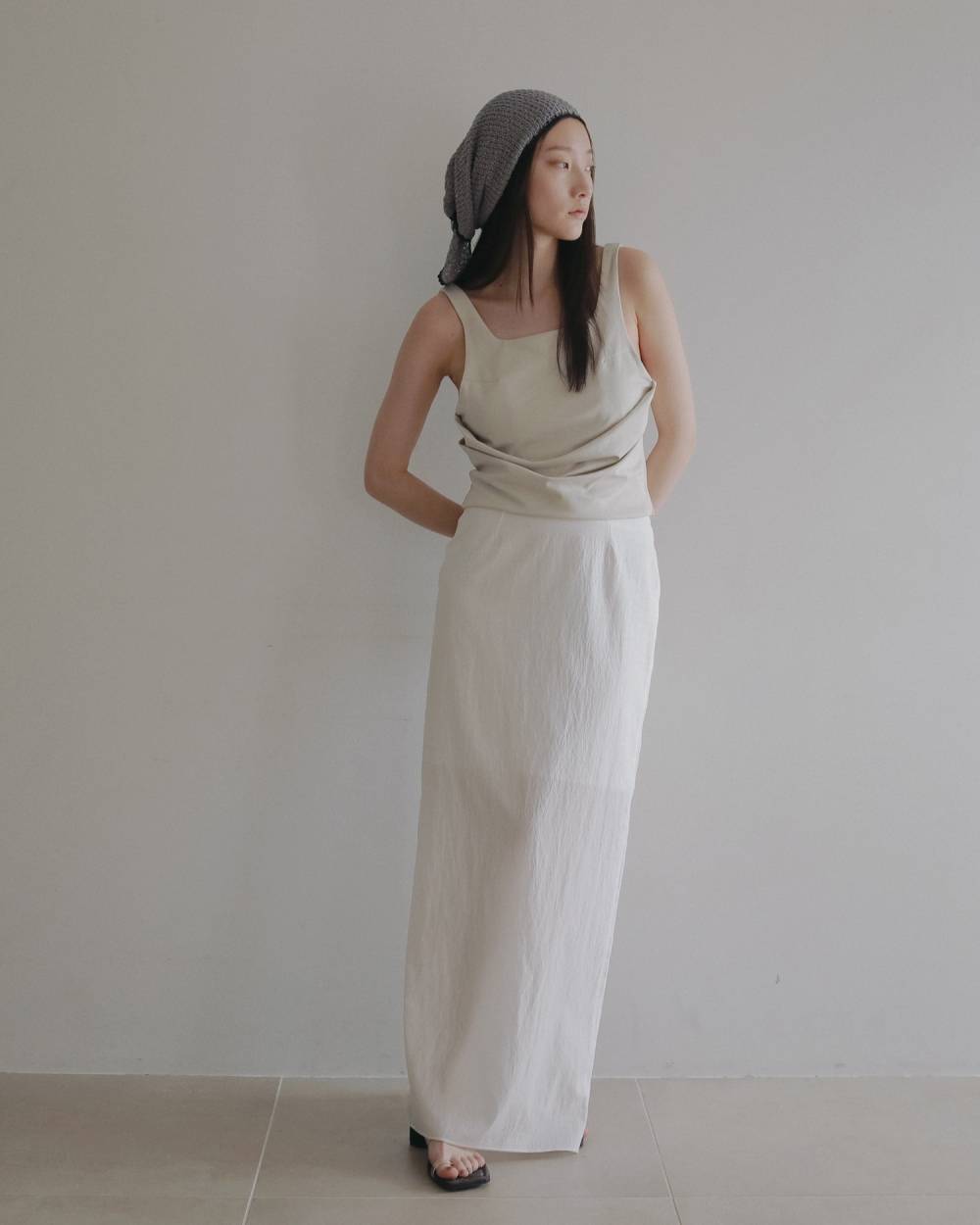 Drape Cut Tanktop Drape Cut Tanktop,ドレープカットタンクトップ,62610637,タンクトップ,タンク,トップス,ノースリーブ,ノースリ,ànuke,アンヌーク,lifes,ライフズ,26ss