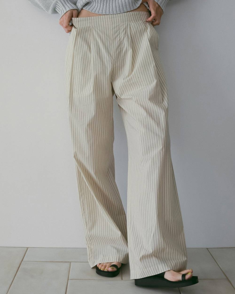 Stripe Layered Pants Stripe Layered Pants,ストライプ レイヤード パンツ,62610701,ボトム,パンツ,レイヤード,ストライプ柄,イージーパンツ,ラップスカート,ànuke,アンヌーク,lifes,ライフズ,26ss