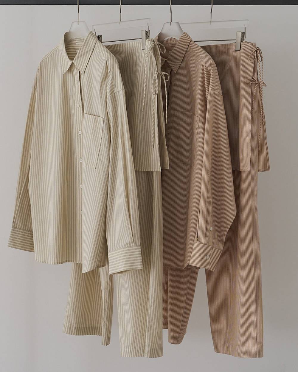 Stripe Layered Pants Stripe Layered Pants,ストライプ レイヤード パンツ,62610701,ボトム,パンツ,レイヤード,ストライプ柄,イージーパンツ,ラップスカート,ànuke,アンヌーク,lifes,ライフズ,26ss