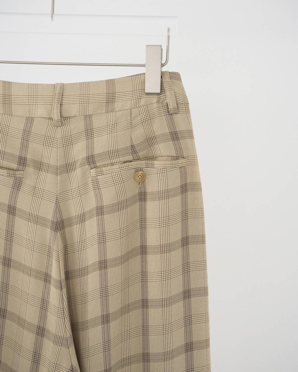 Check Daubletuck Pants Check Daubletuck Pants,チェック ダブルタック パンツ,62610702,ボトム,パンツ,ワイドパンツ,チェック柄,ànuke,アンヌーク,lifes,ライフズ,26ss