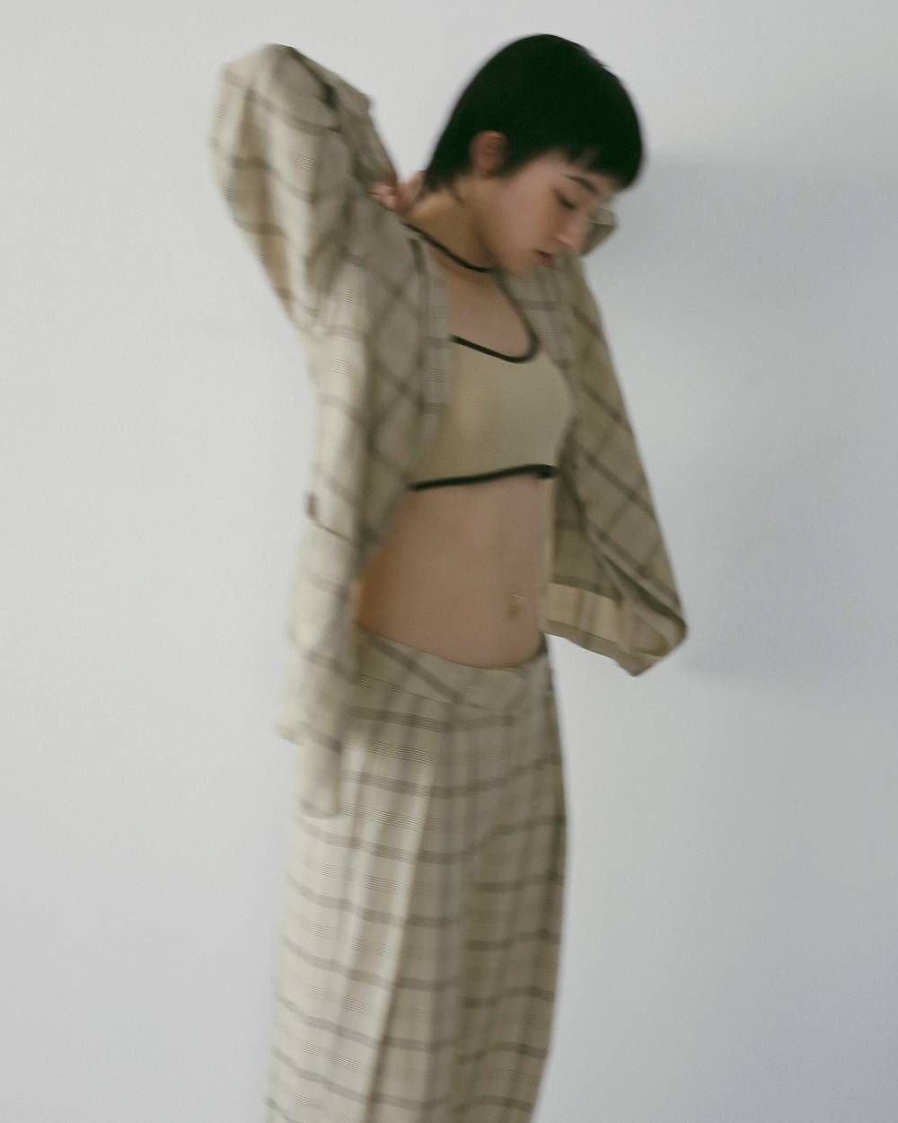 Check Daubletuck Pants Check Daubletuck Pants,チェック ダブルタック パンツ,62610702,ボトム,パンツ,ワイドパンツ,チェック柄,ànuke,アンヌーク,lifes,ライフズ,26ss