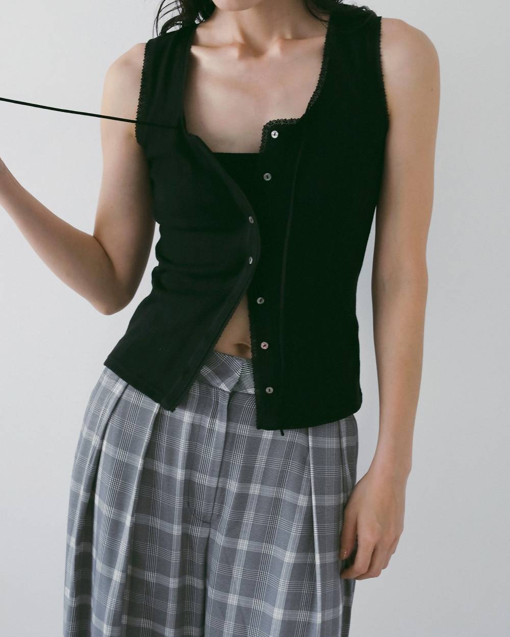 Check Daubletuck Pants Check Daubletuck Pants,チェック ダブルタック パンツ,62610702,ボトム,パンツ,ワイドパンツ,チェック柄,ànuke,アンヌーク,lifes,ライフズ,26ss